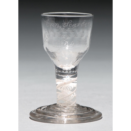 A firing glass, c1770, the fluted