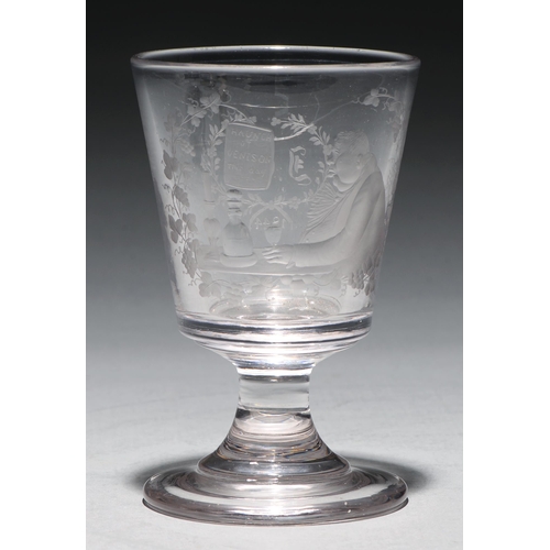 A glass goblet, 1844, the bucket