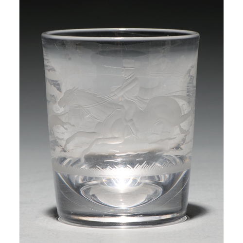 A Victorian glass beaker, mid 19th