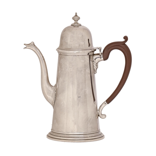 A George V silver coffee pot, in