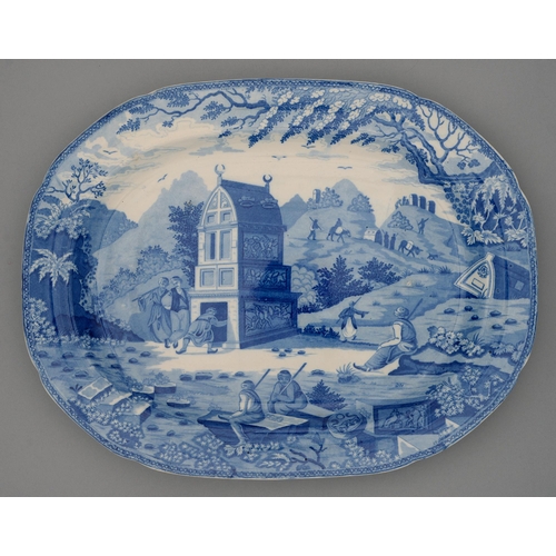A Spode blue printed earthenware
