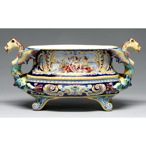 A French faience cistern, 20th
