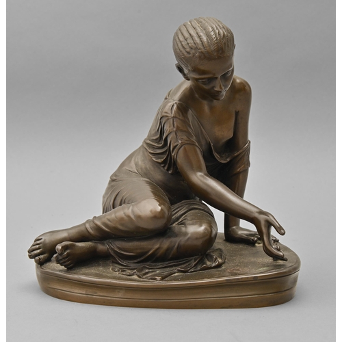 A French bronze sculpture of a