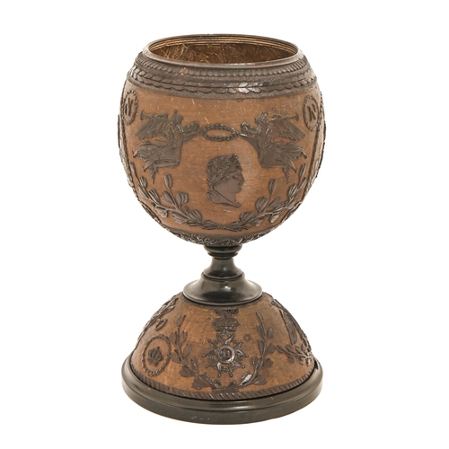 A coconut cup, France, early 19th