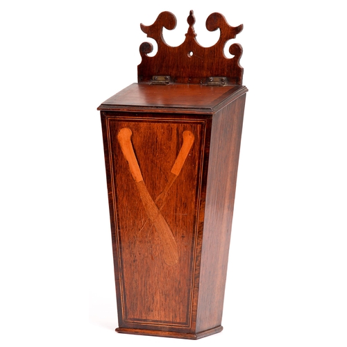 A George III oak, mahogany and inlaid