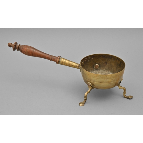 A brass chafing dish, early 19th c,