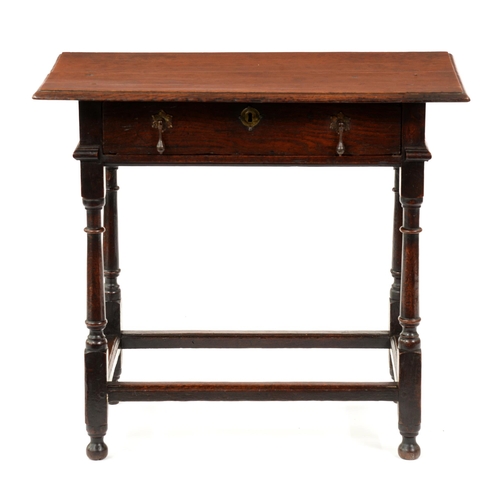 A George II oak side table, the
