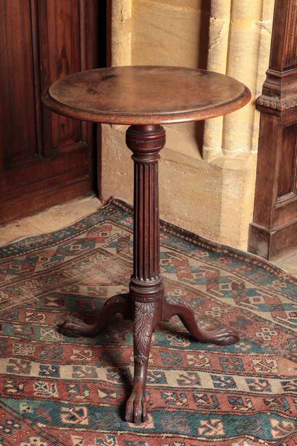 A LATE GEORGE II MAHOGANY TRIPOD