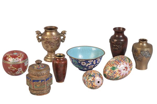 A COLLECTION OF CHINESE CLOISONNE