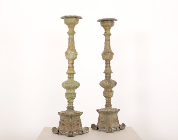 A PAIR OF CONTINENTAL VERDIGRIS