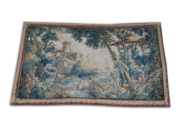 A FLEMISH VERDURE TAPESTRY DEPICTING