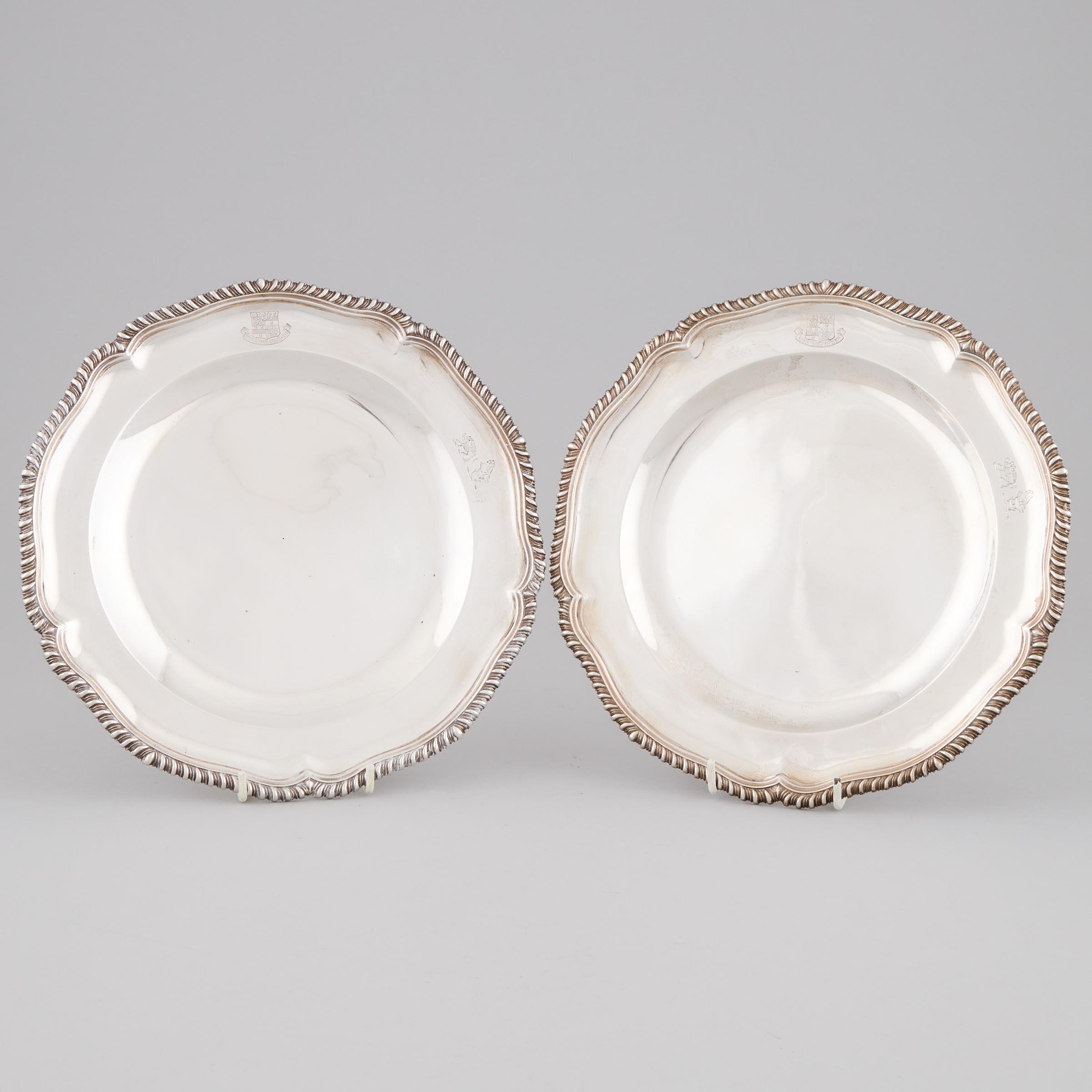 Two George III Silver Dinner Plates,