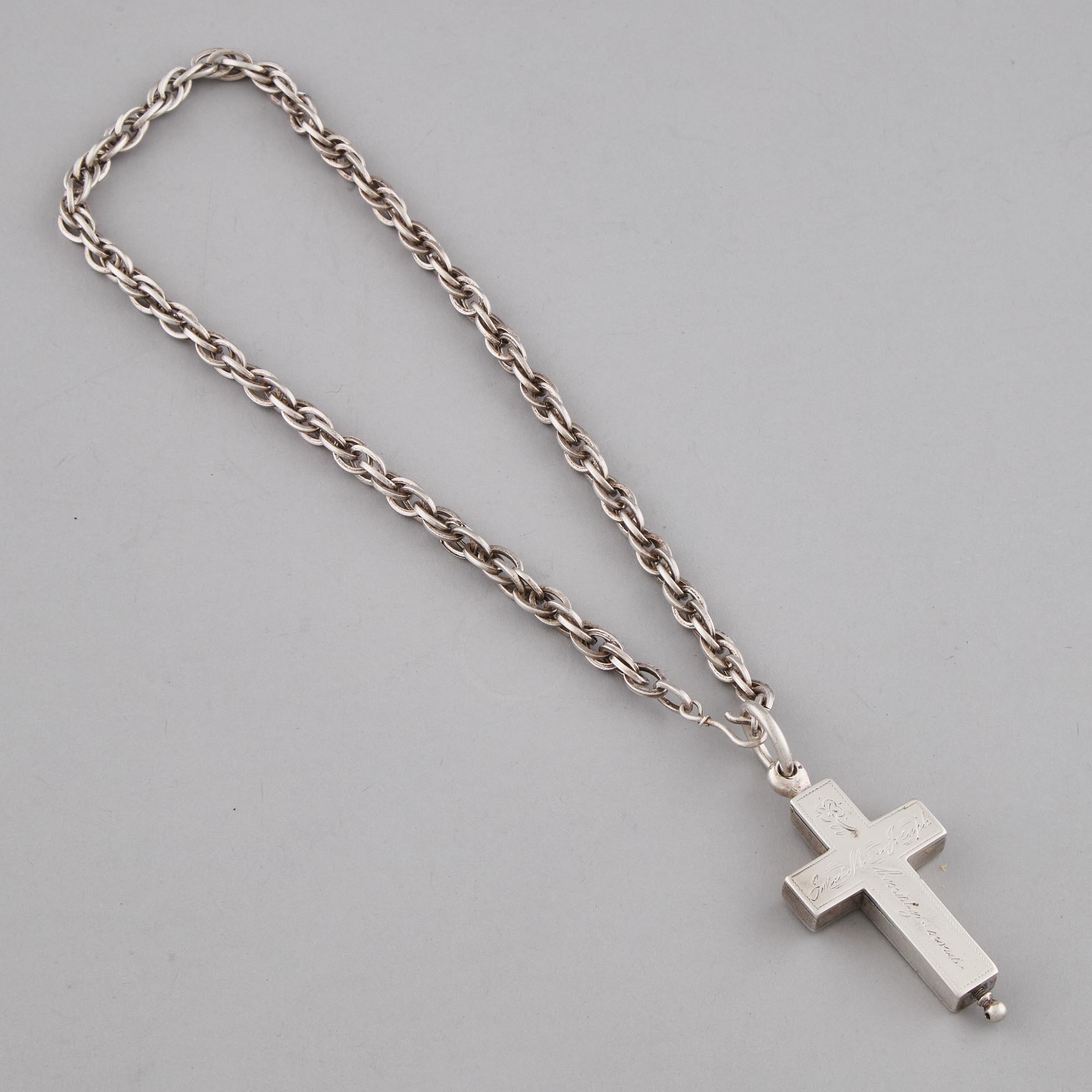 Canadian Silver Reliquary Cross,