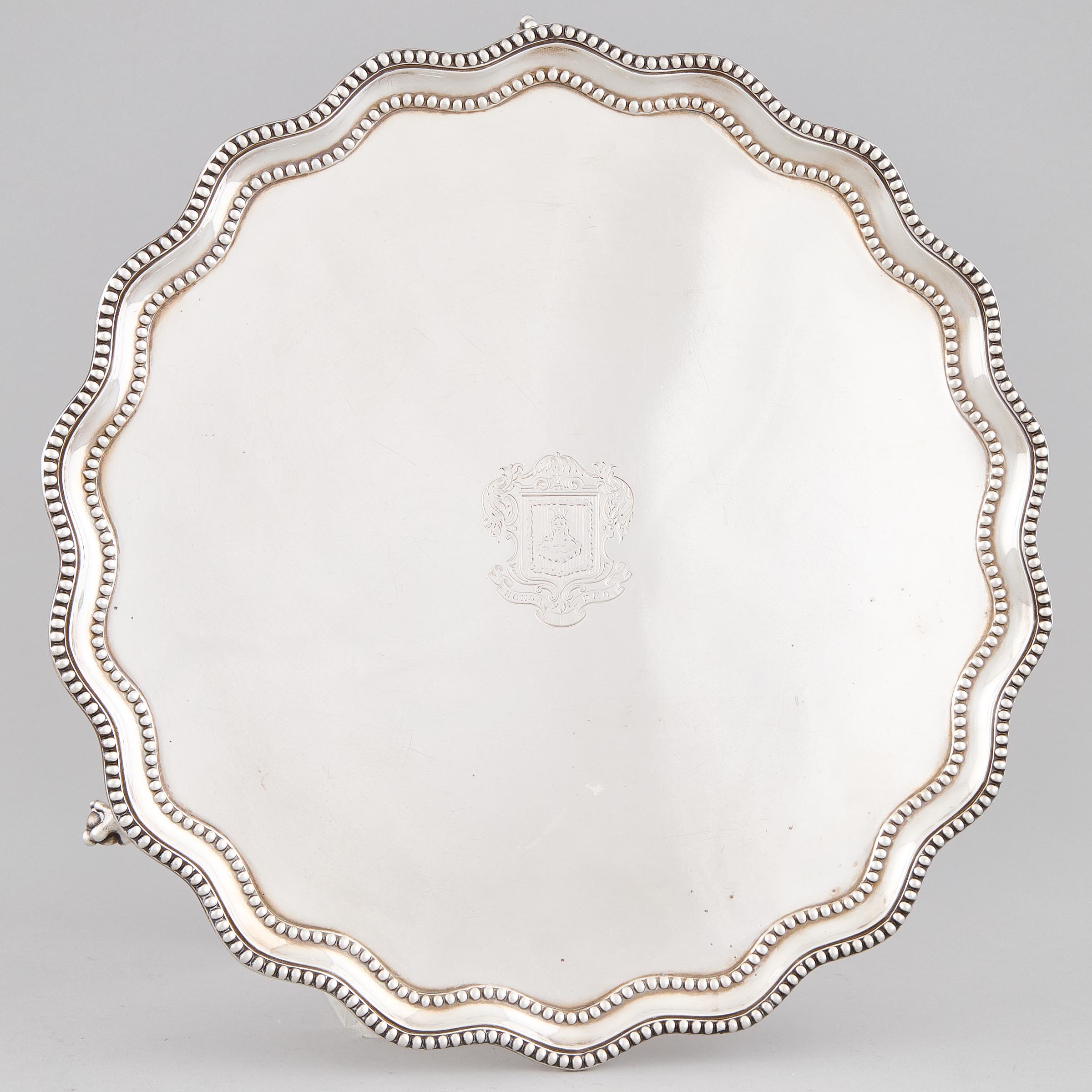 Late Victorian Silver Salver, R.