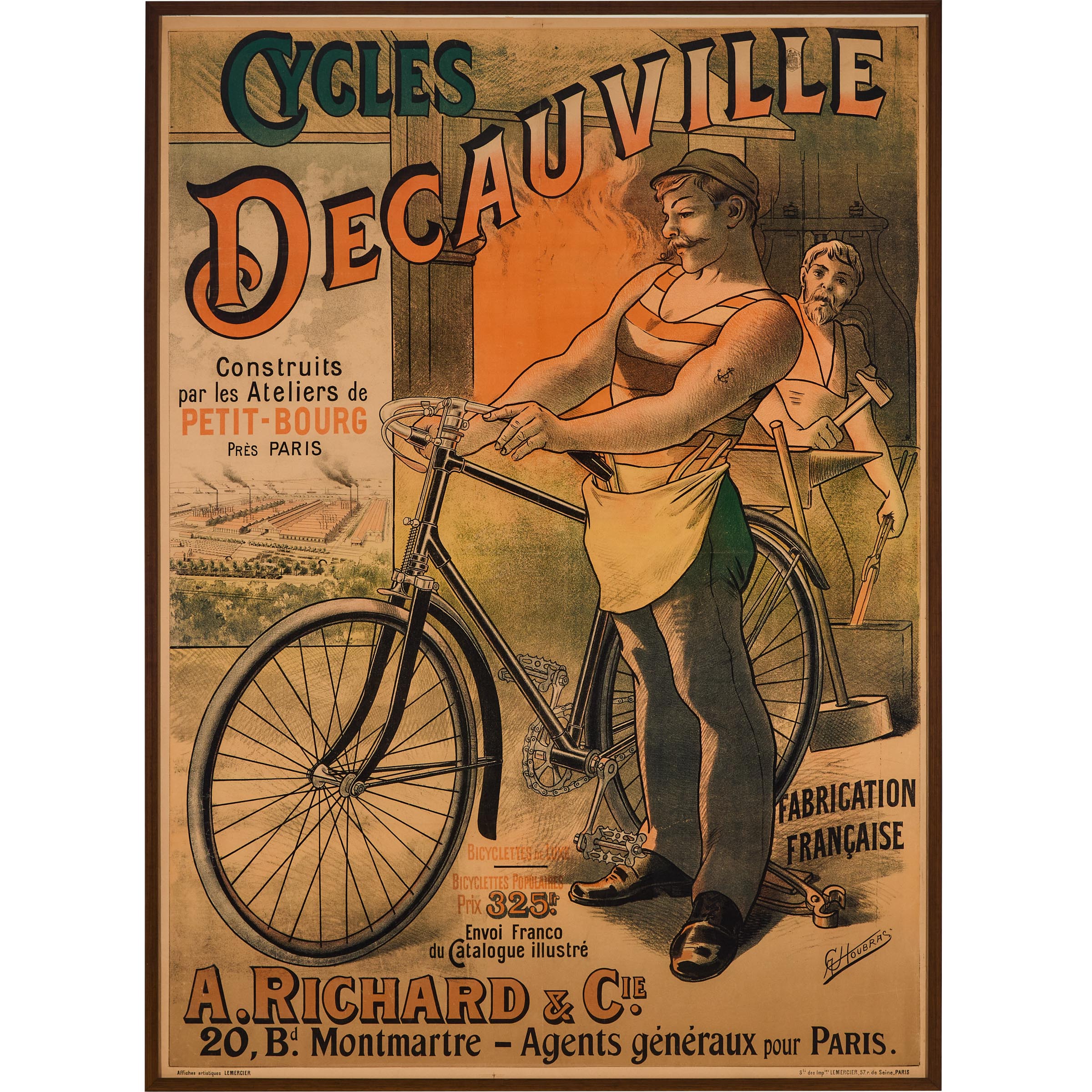 French Large Format 'Cycles Decauville'