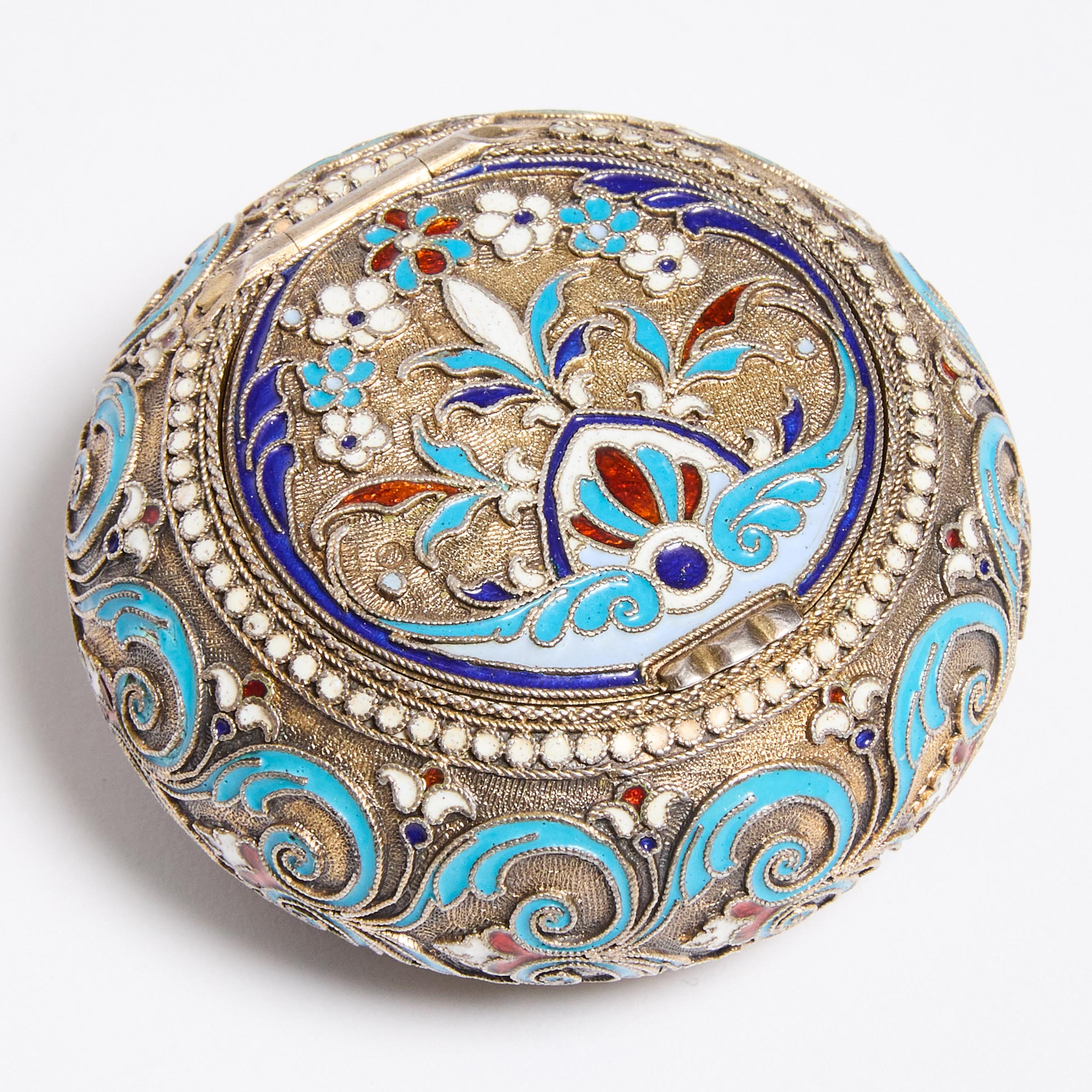 Russian Silver-Gilt and Cloisonné