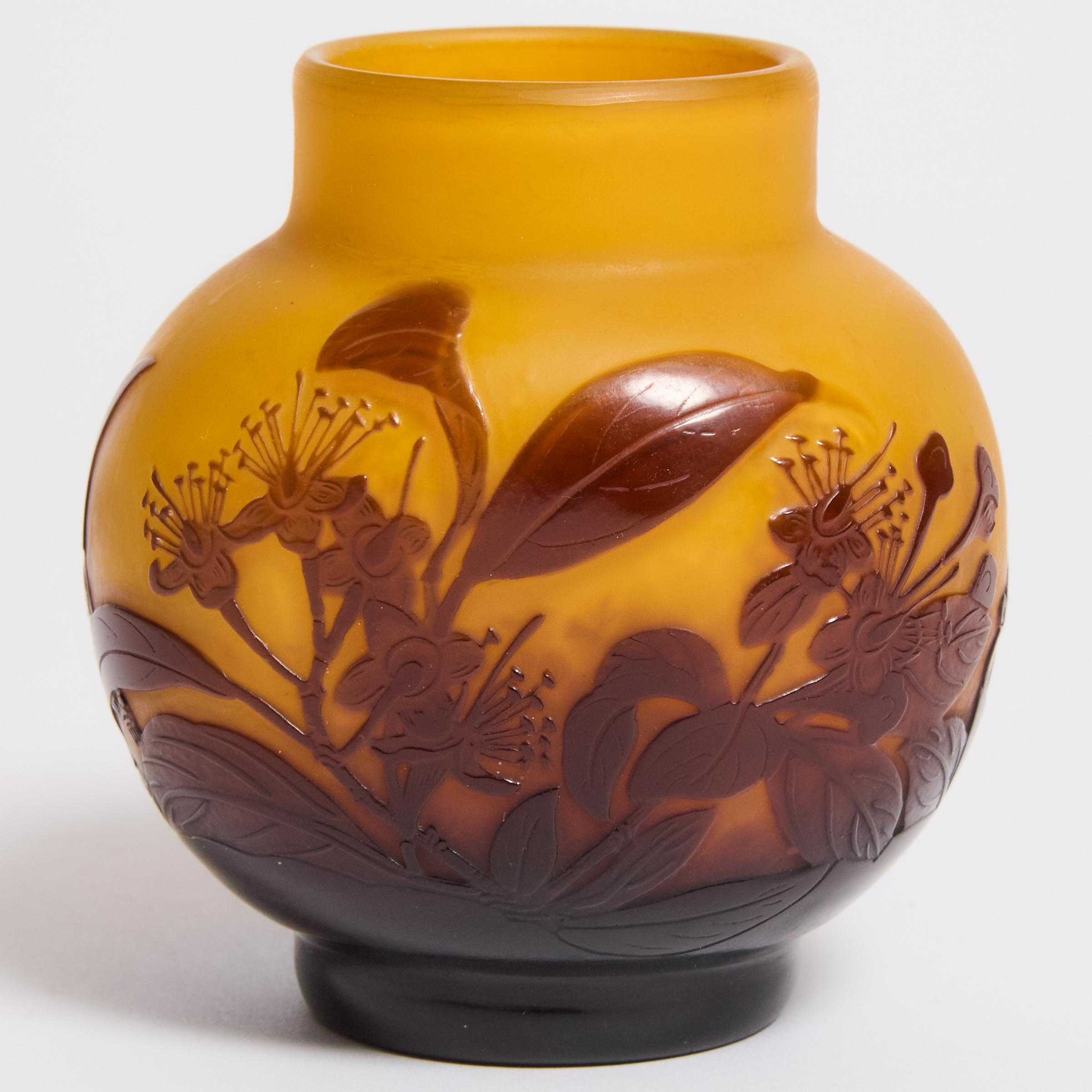 Gallé Cameo Glass Small Vase,