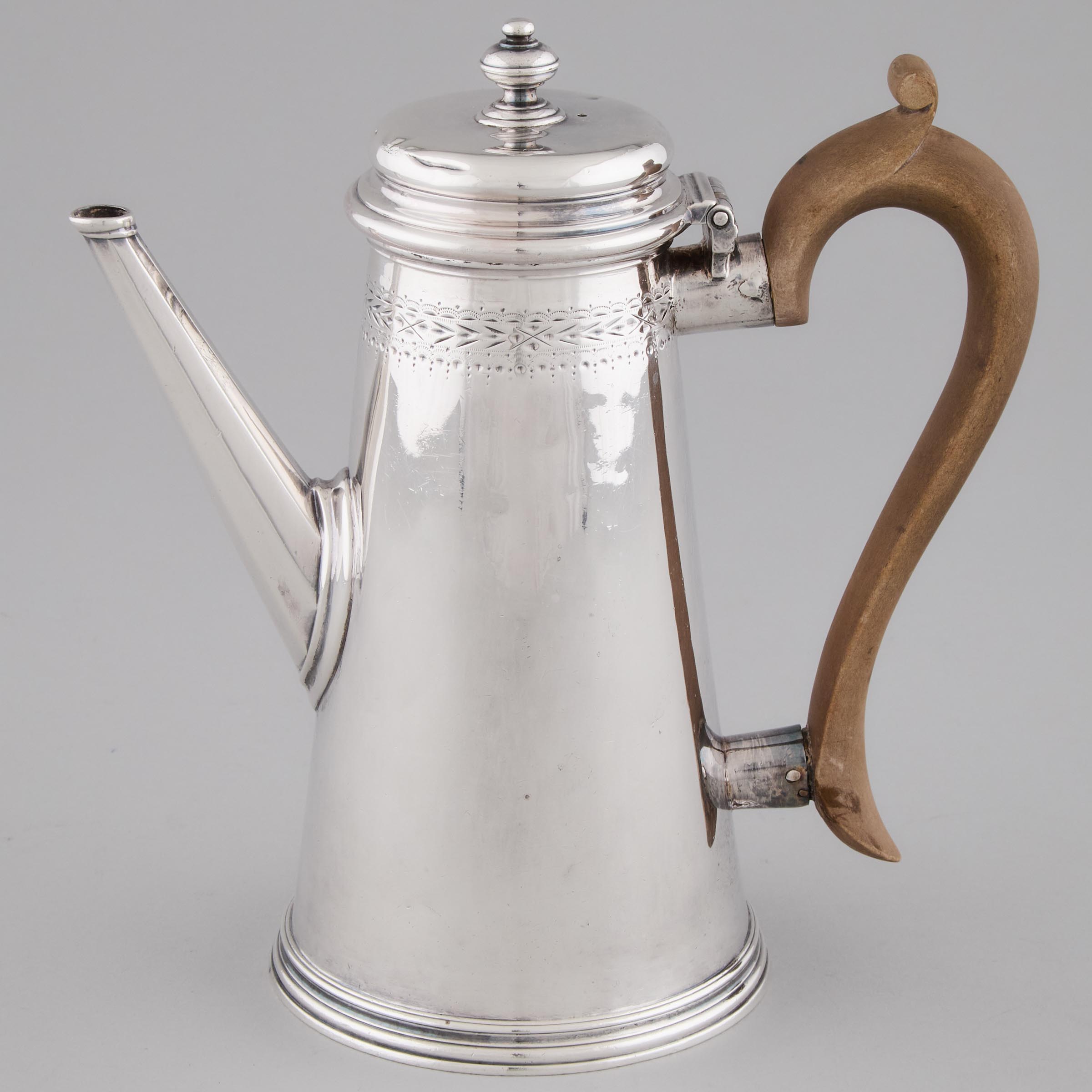 George II Silver Coffee Pot, London,