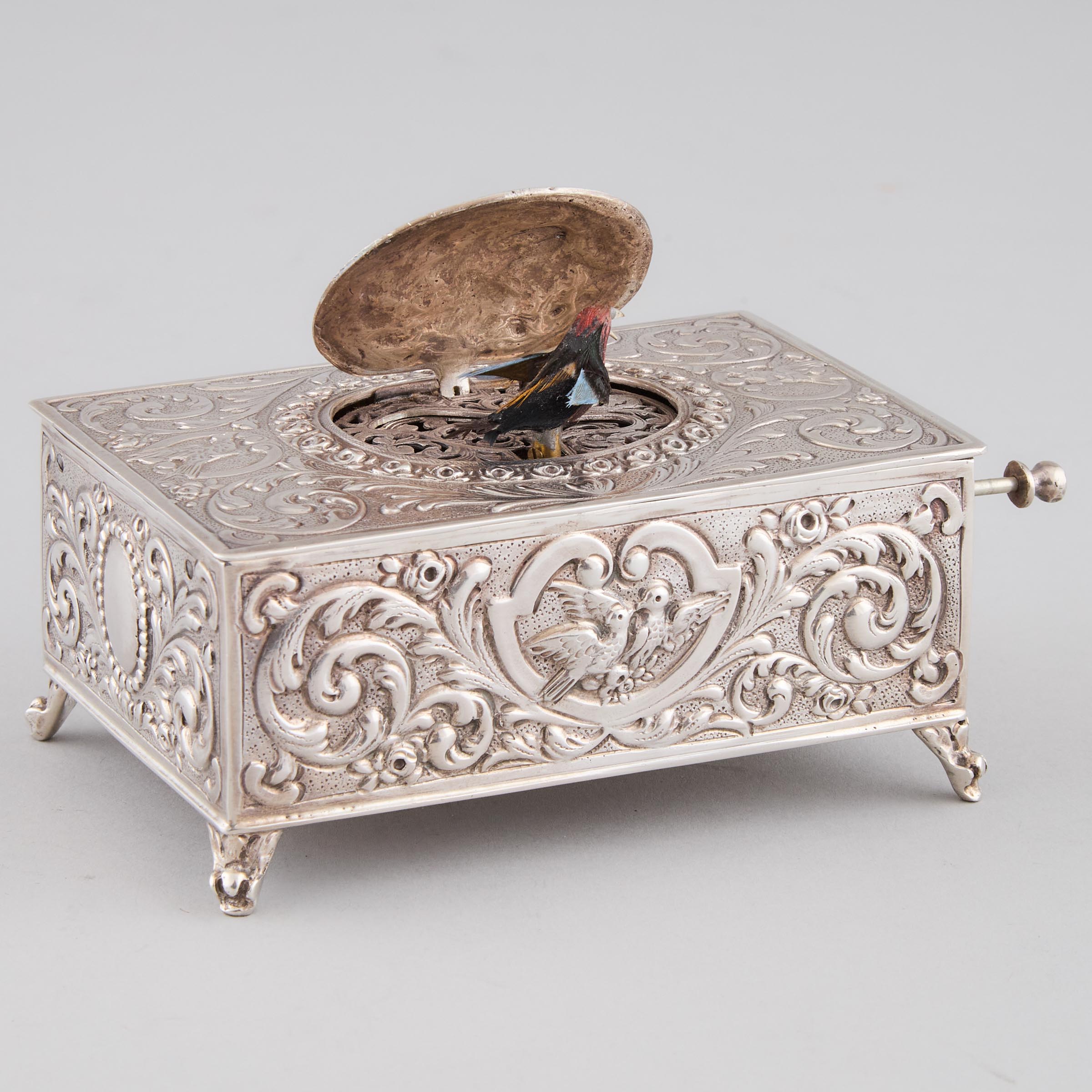 German Silver Rectangular Cased