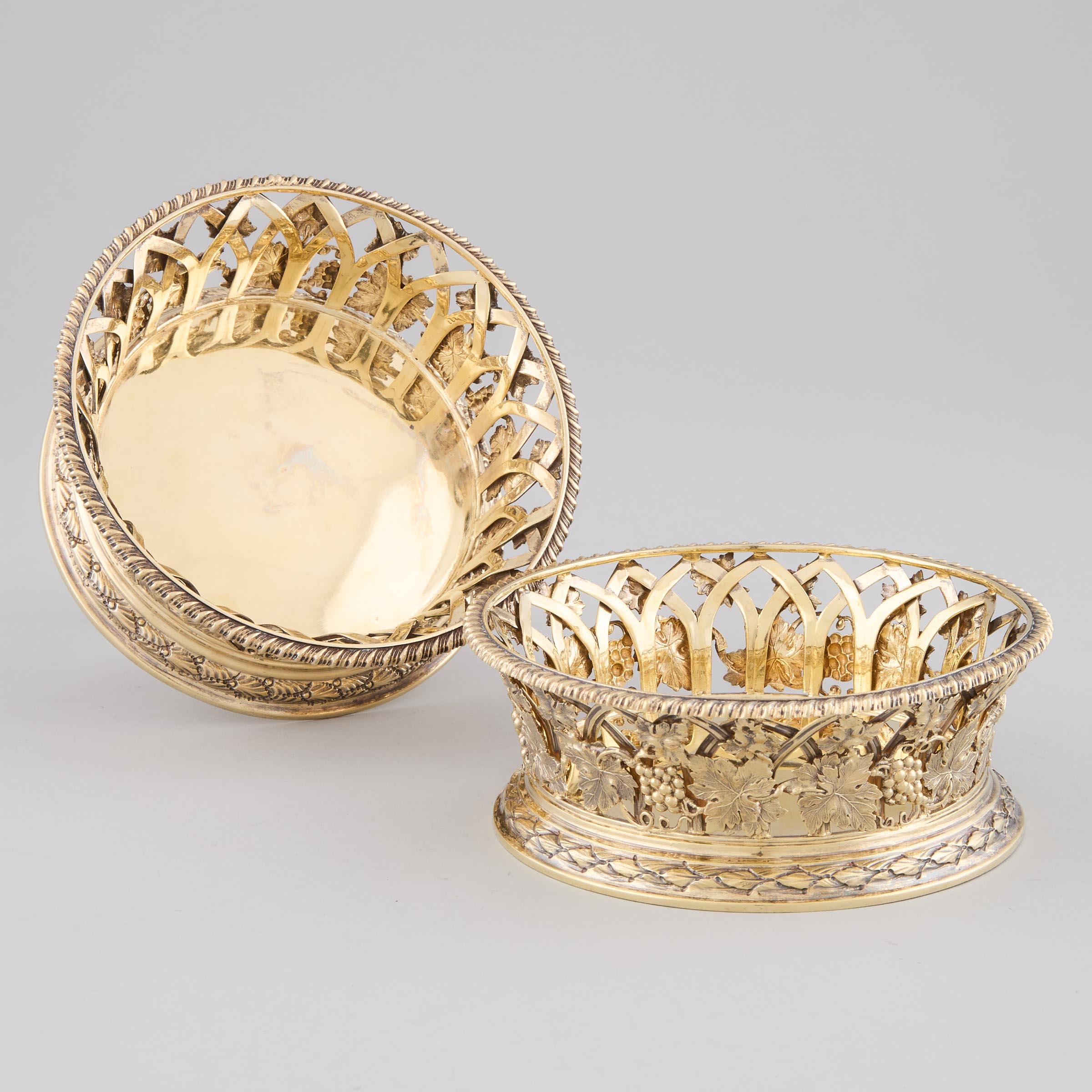 Pair of Edwardian Silver-Gilt Wine