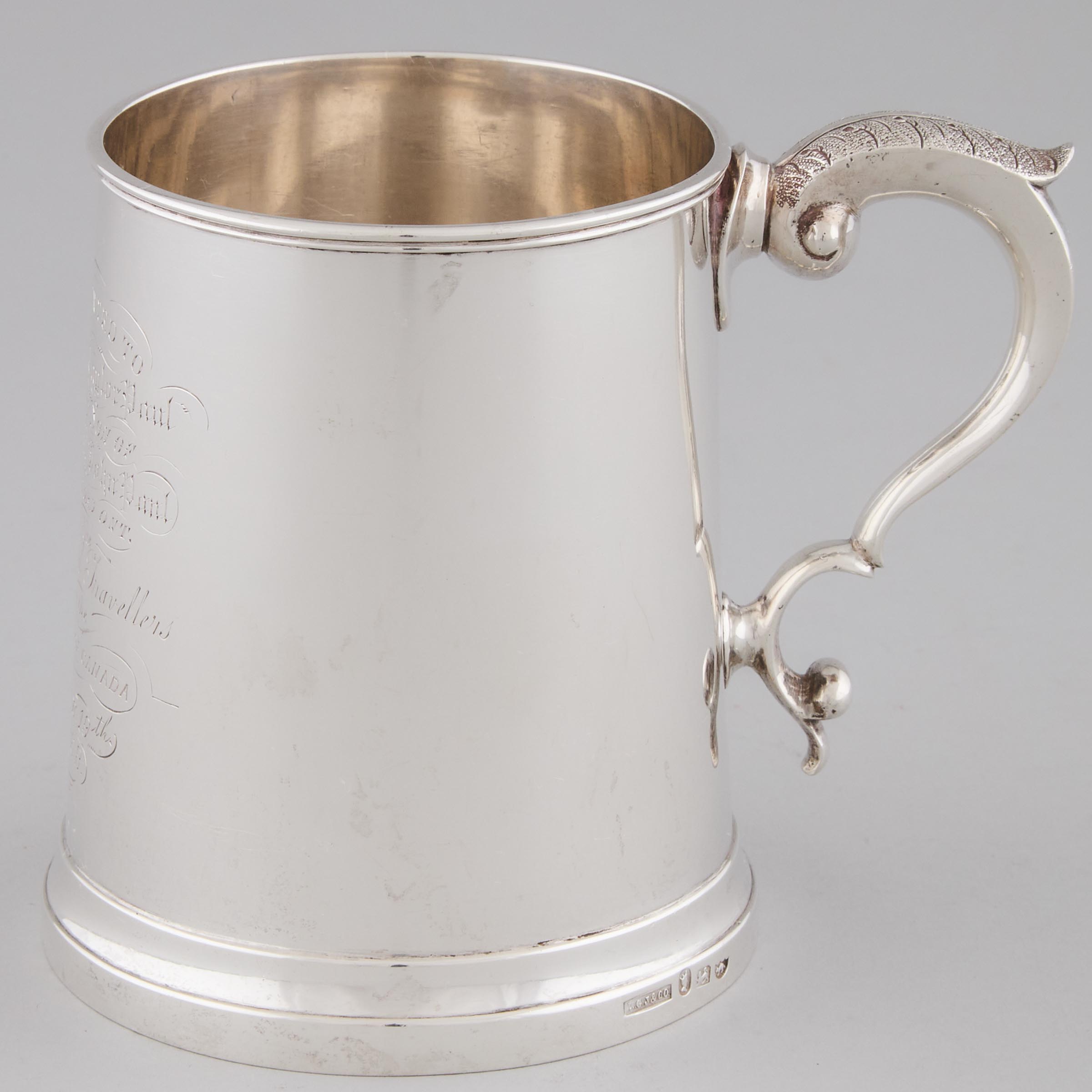Canadian Silver Mug, J.G. Joseph & Co.,