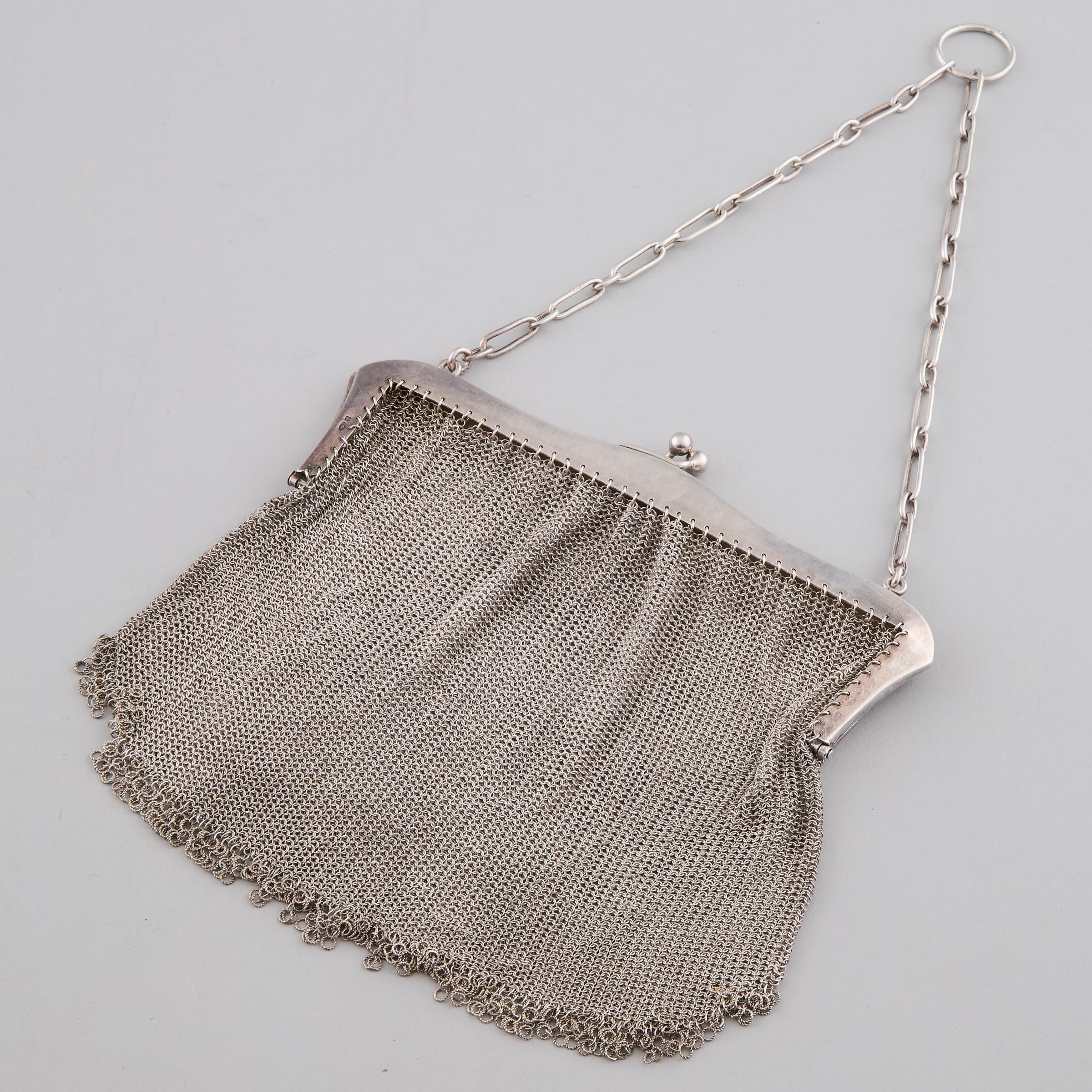 Continental Silver Mesh Purse, early