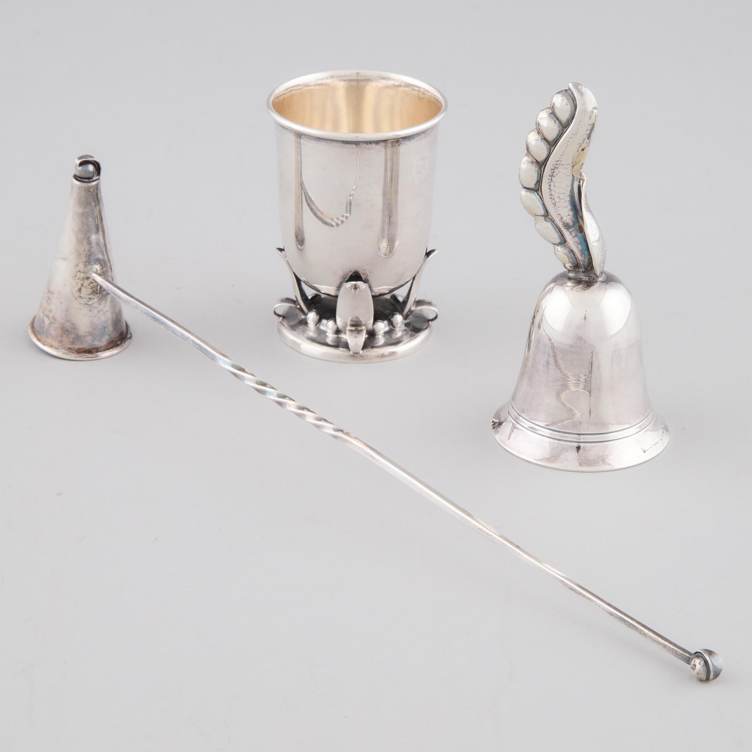 Canadian Silver Table Bell, Candle