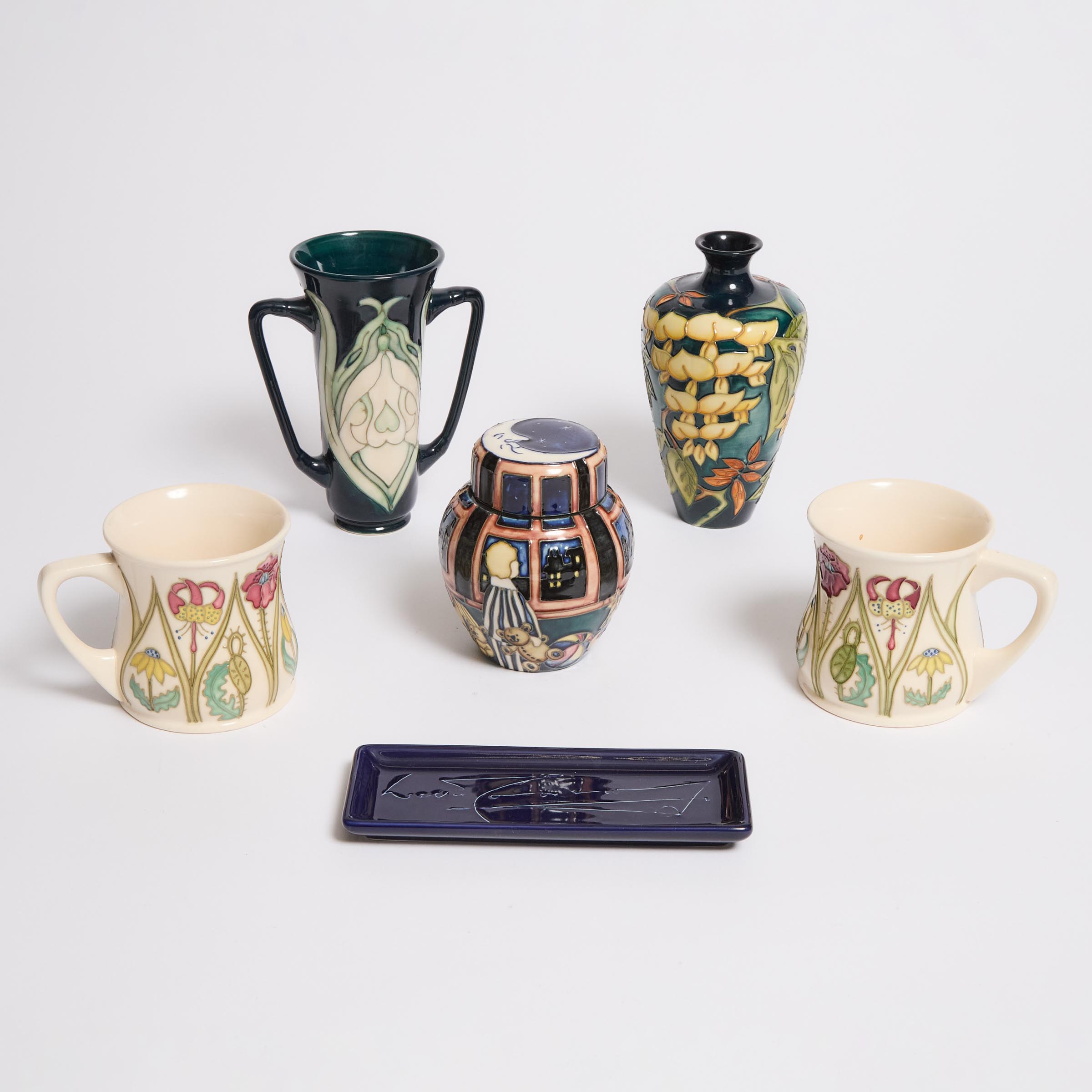 Group of Moorcroft Pottery, 1997-2000