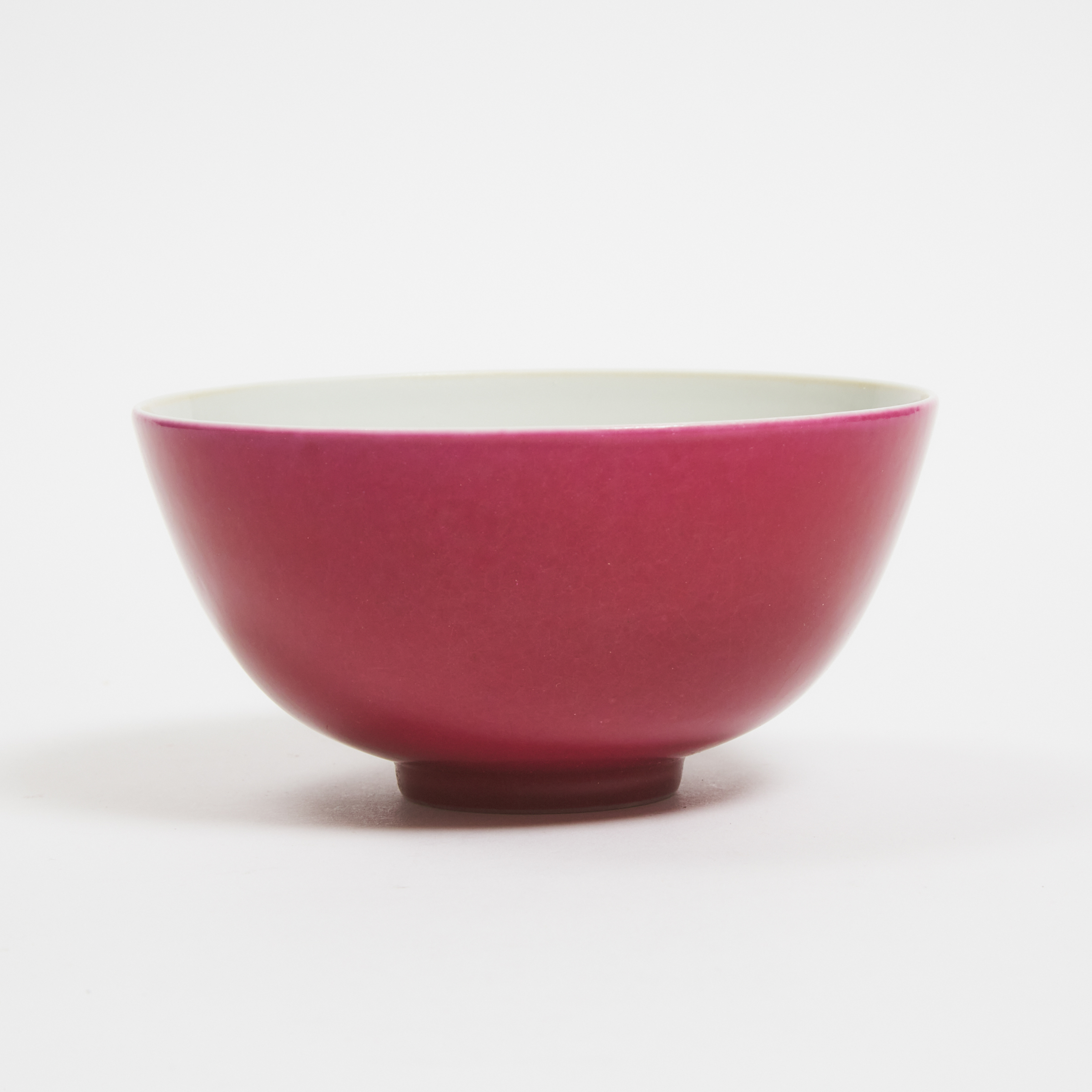 A Famille Rose Ruby-Pink Enameled