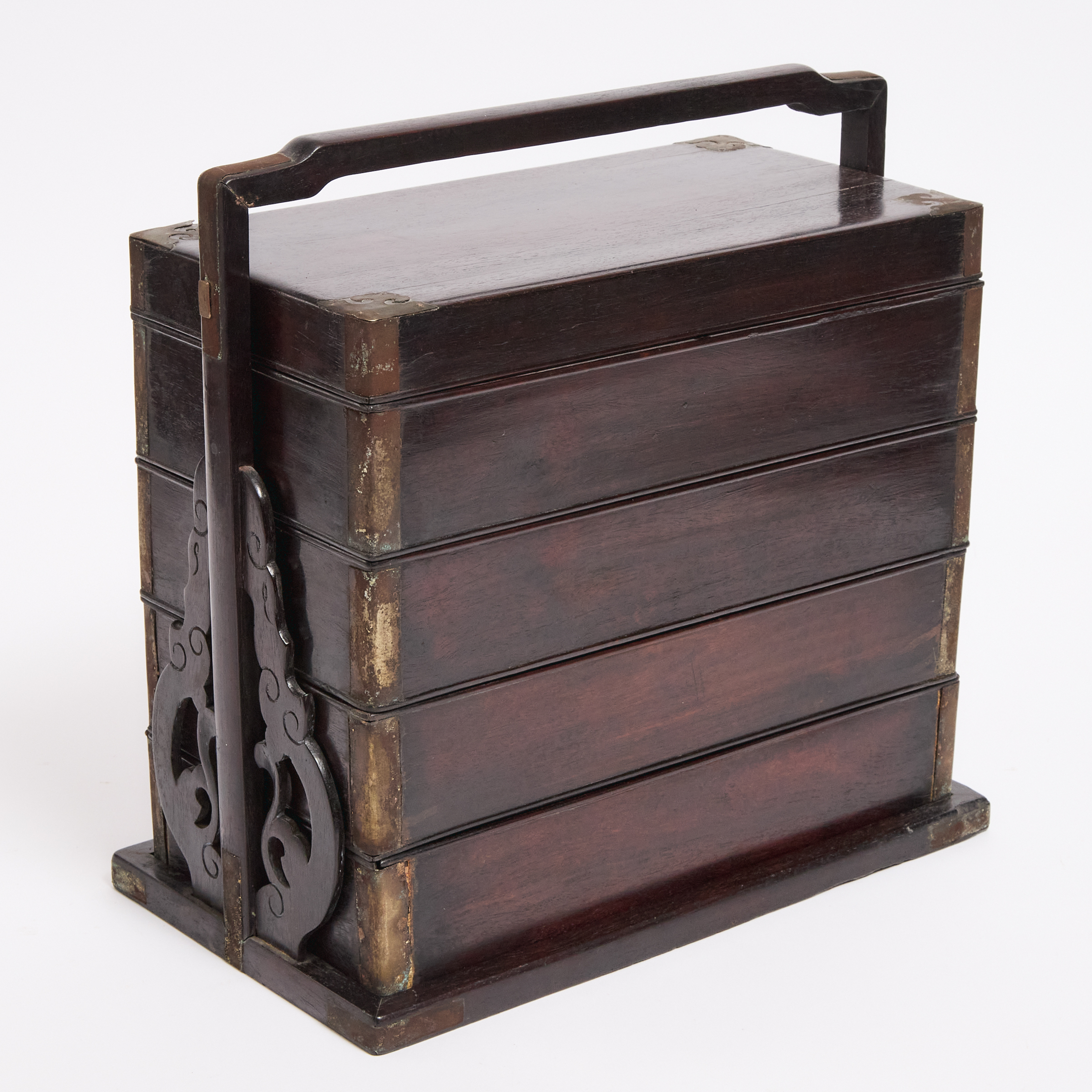 A Zitan Four-Tiered Picnic Box,