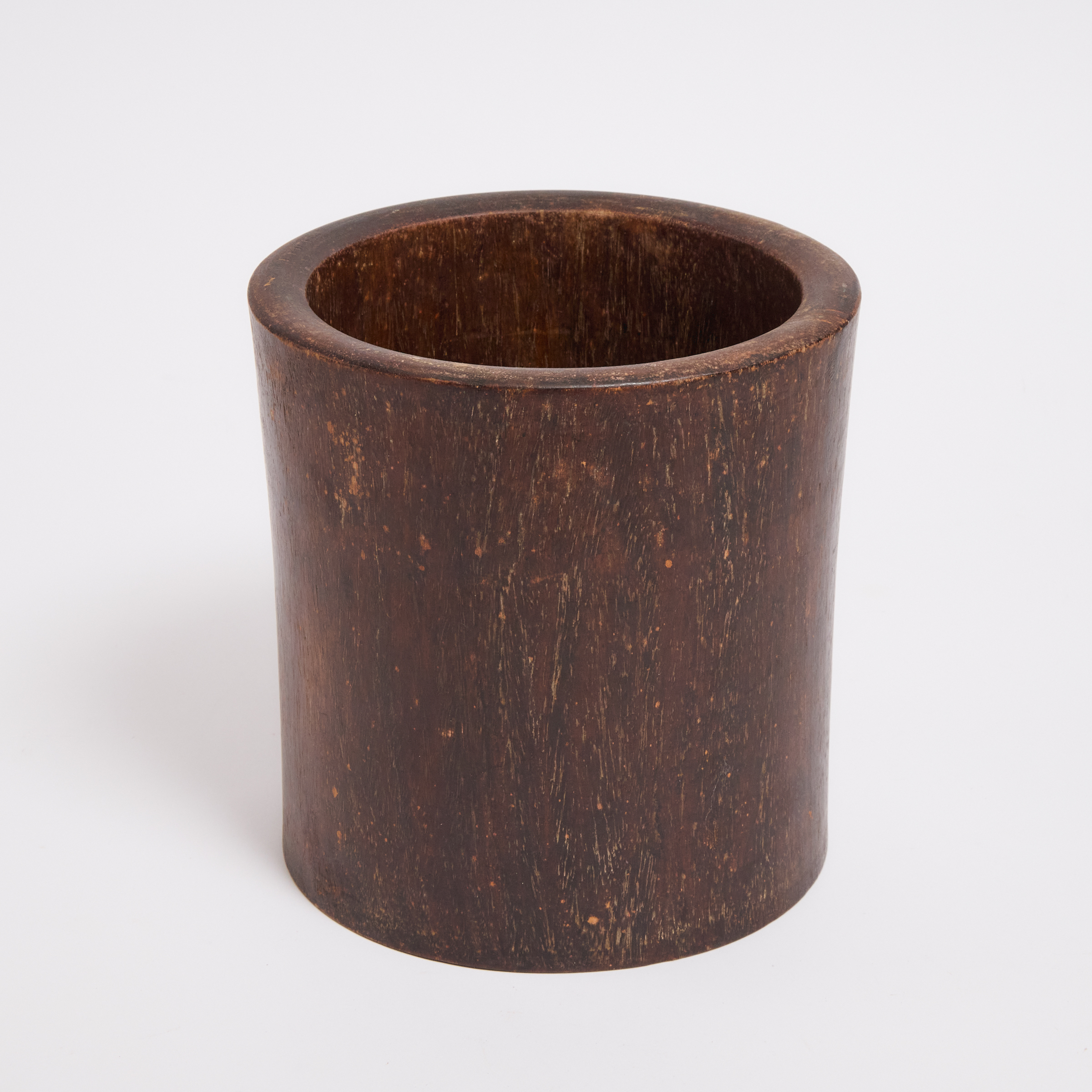 A Large Hardwood Scroll Pot, 19th