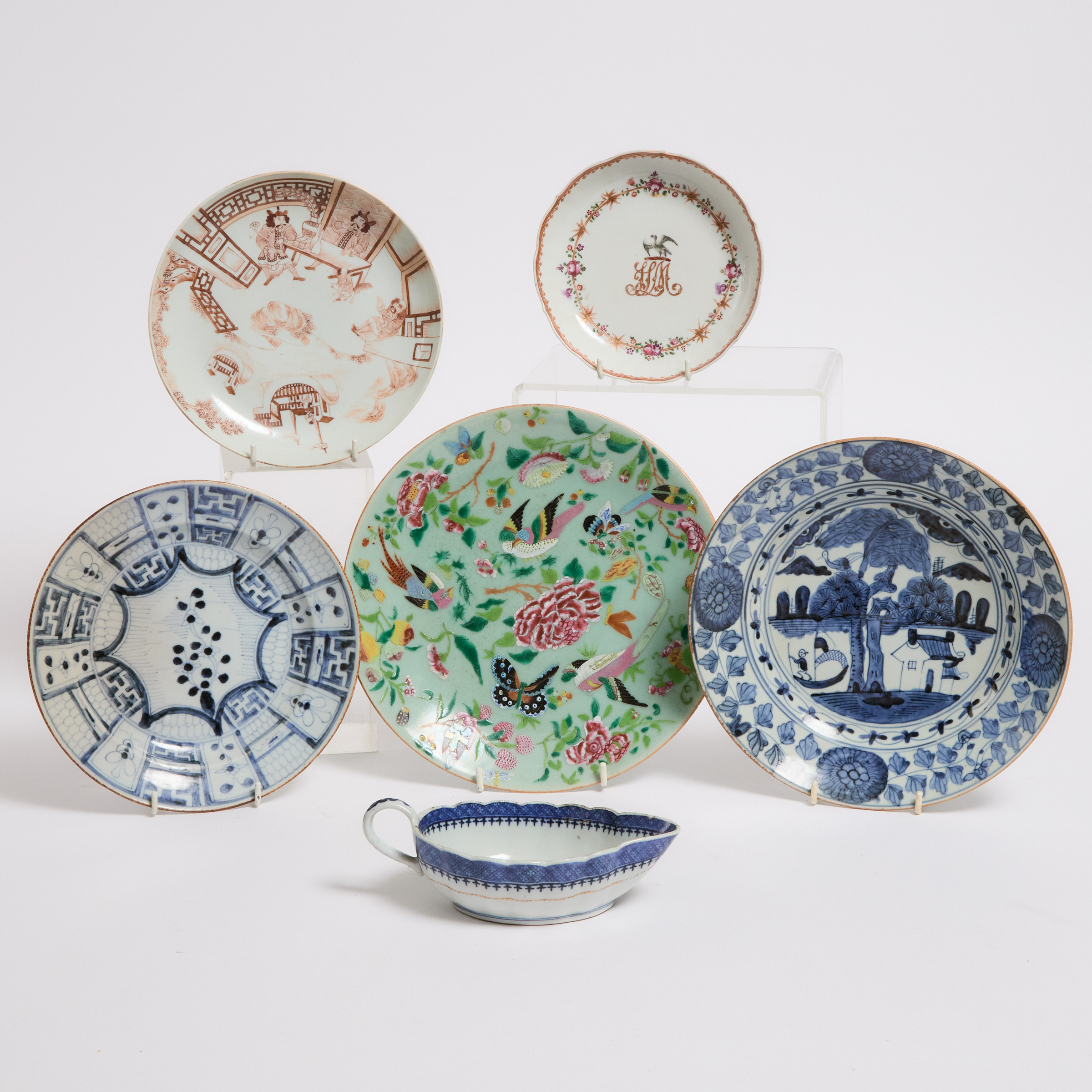 A Group of Six Chinese Export Porcelain