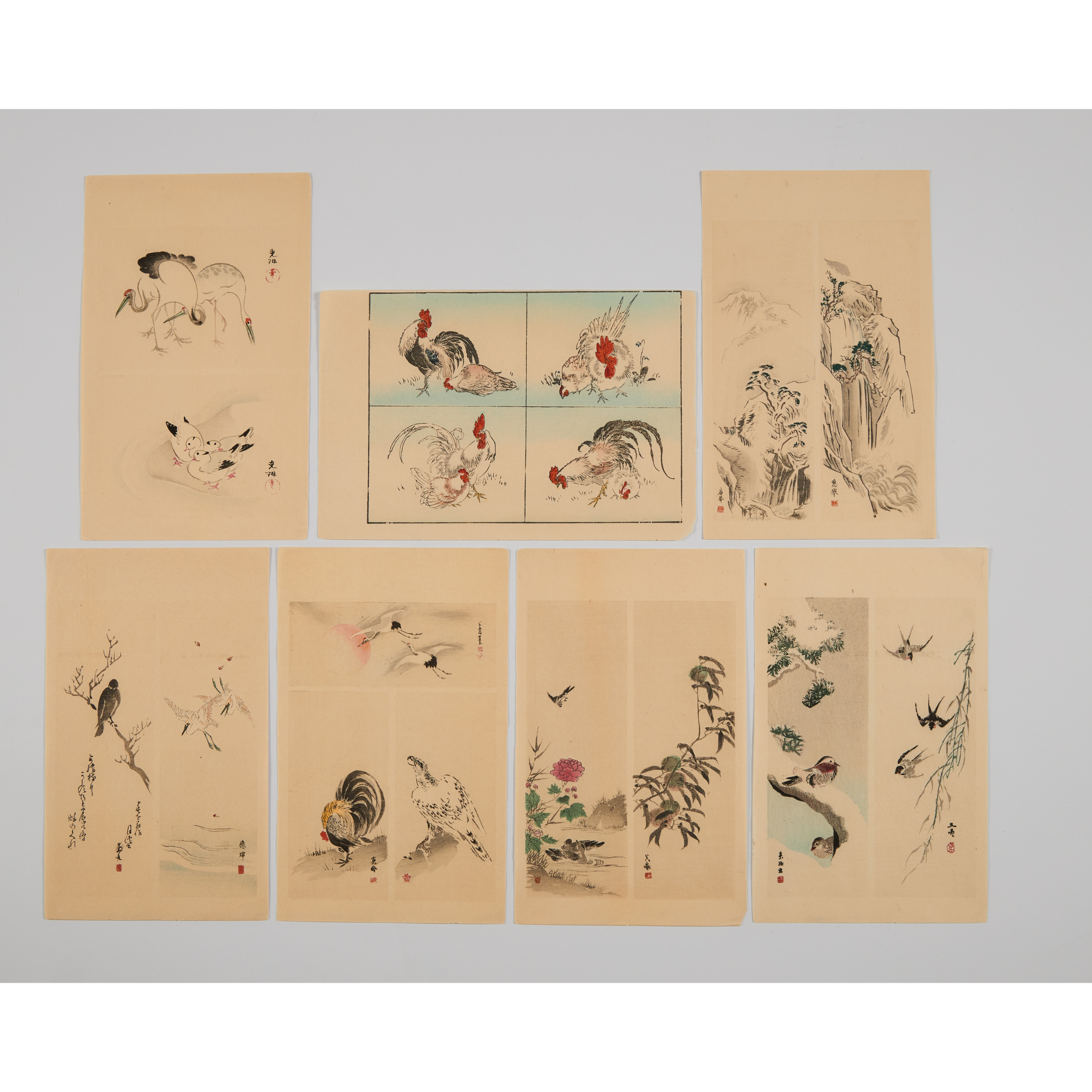 A Group of Seven Woodblock Prints