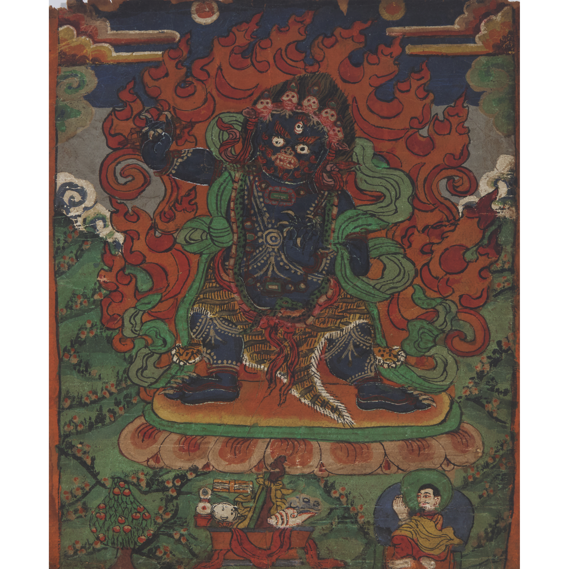 A Thangka of Vajrapani, Tibet,