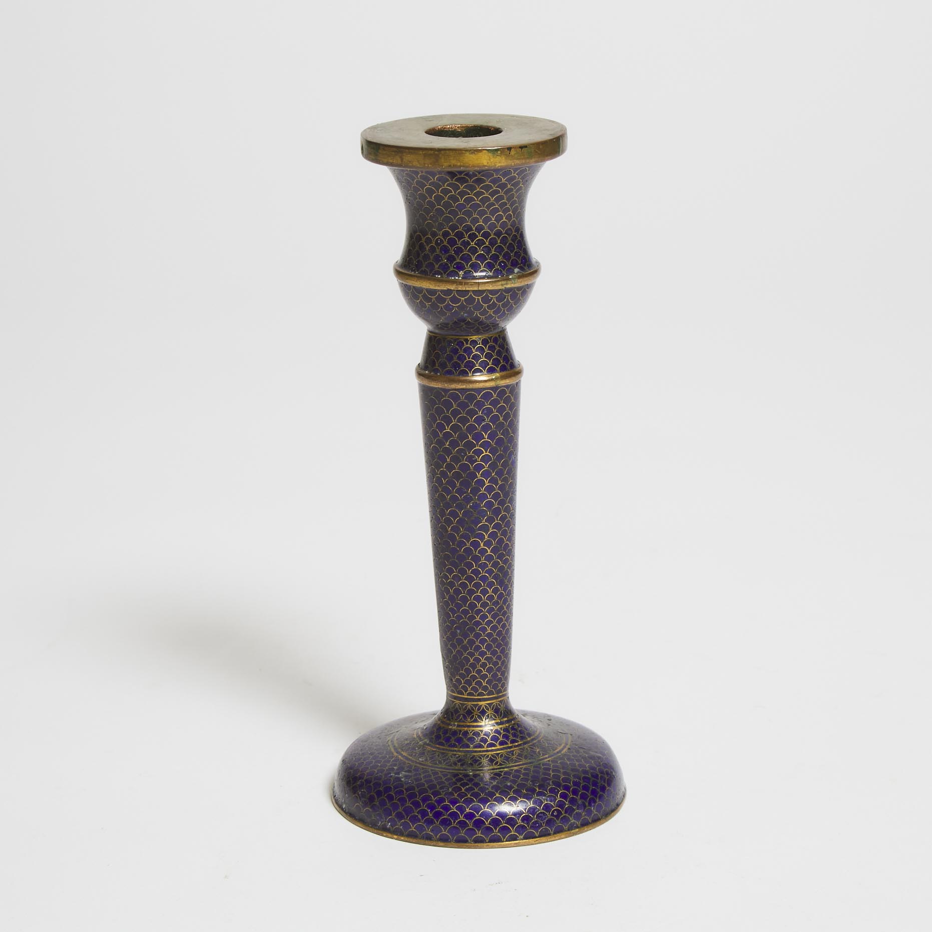 A Chinese Cloisonné Enamel Candlestick,