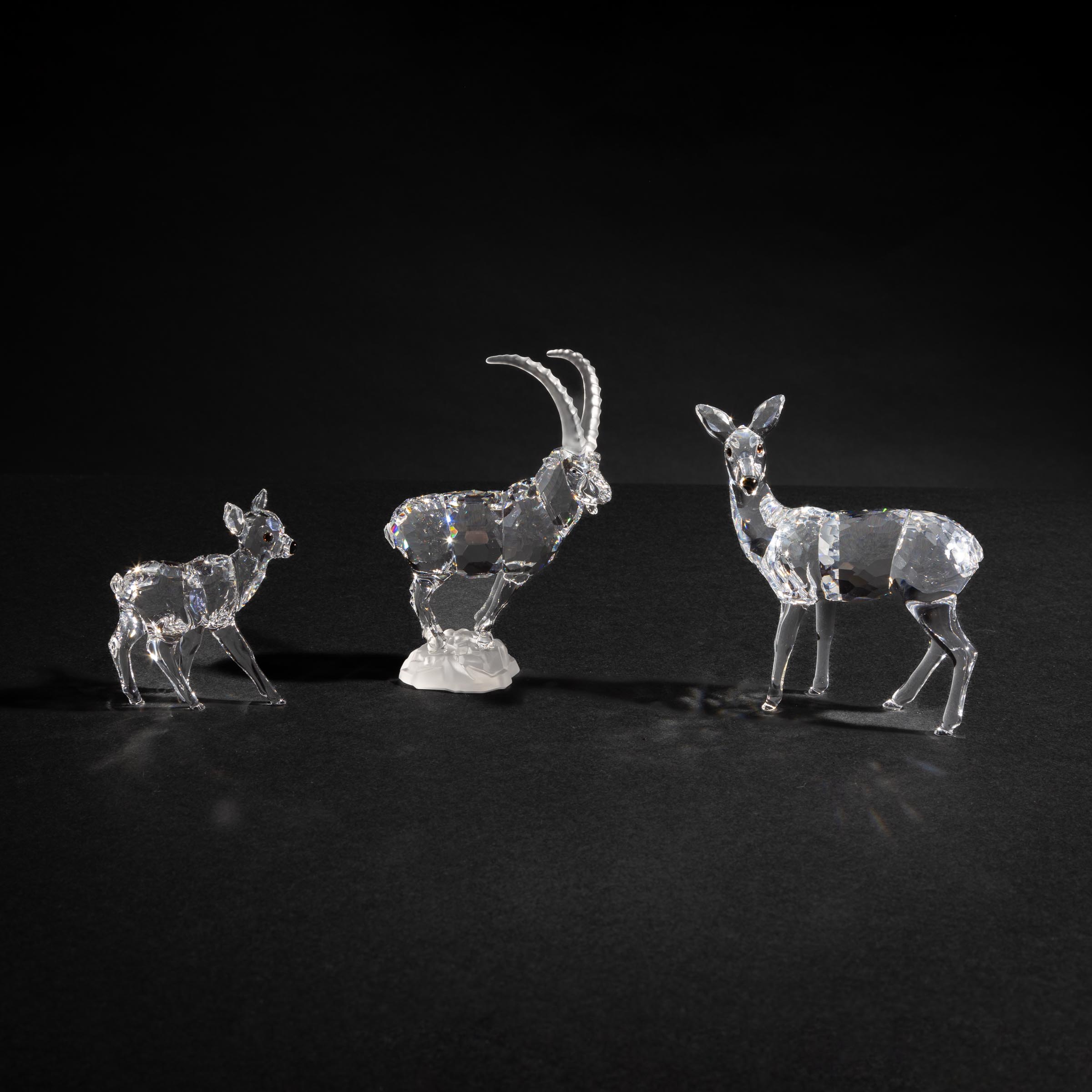Three Swarovski Crystal Animals  contained