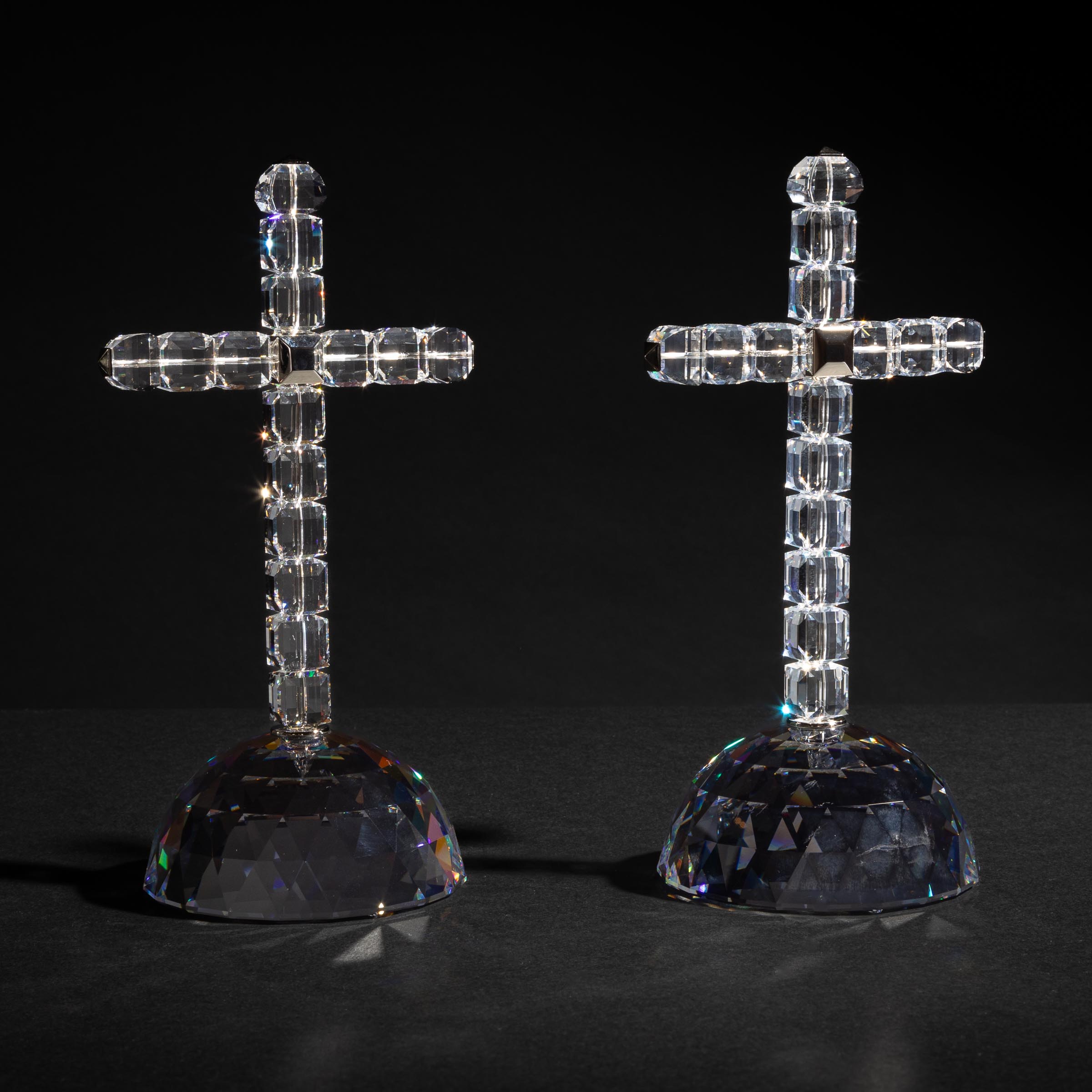 Two Swarovski Crystal 'Cross of
