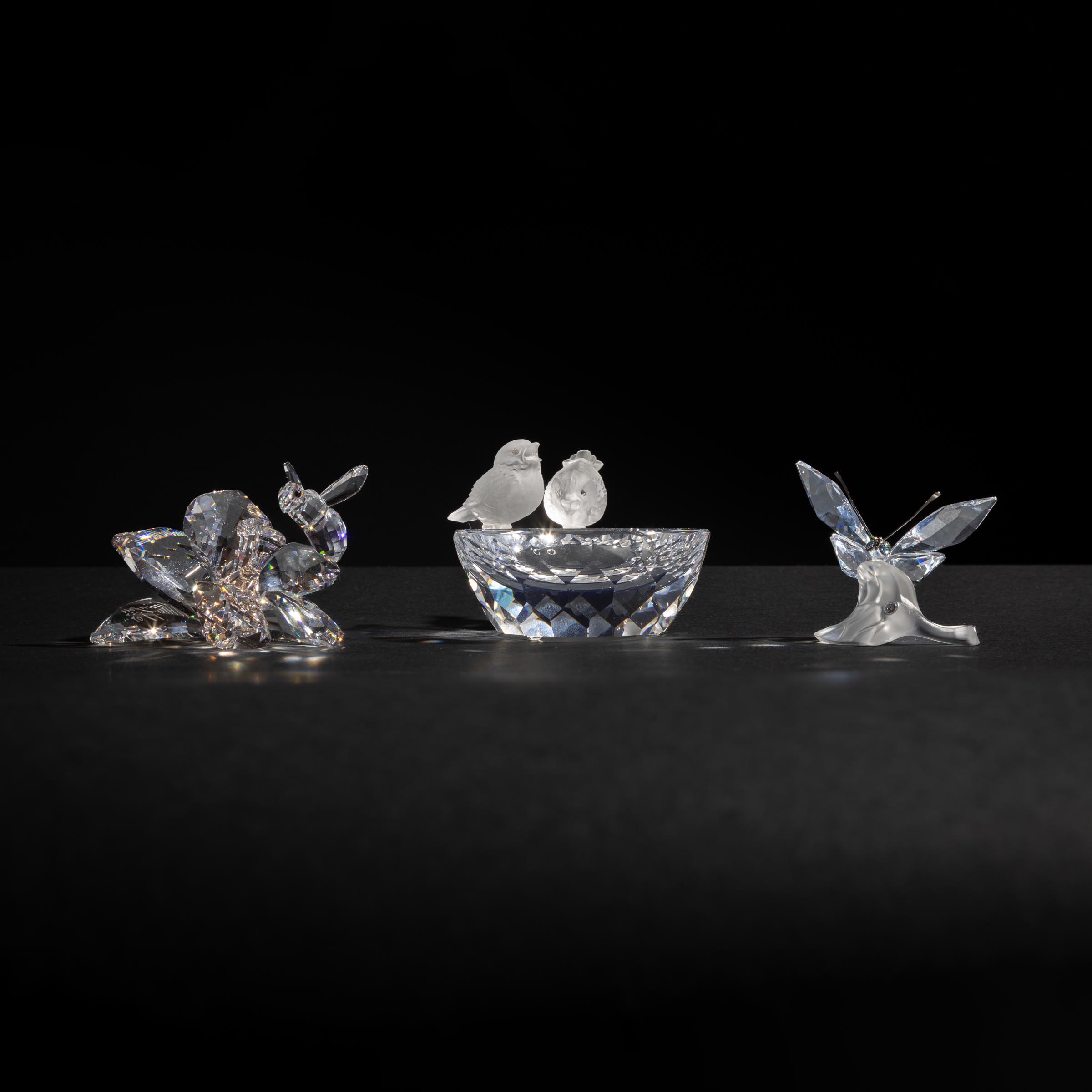 Three Swarovski Crystal Figurines