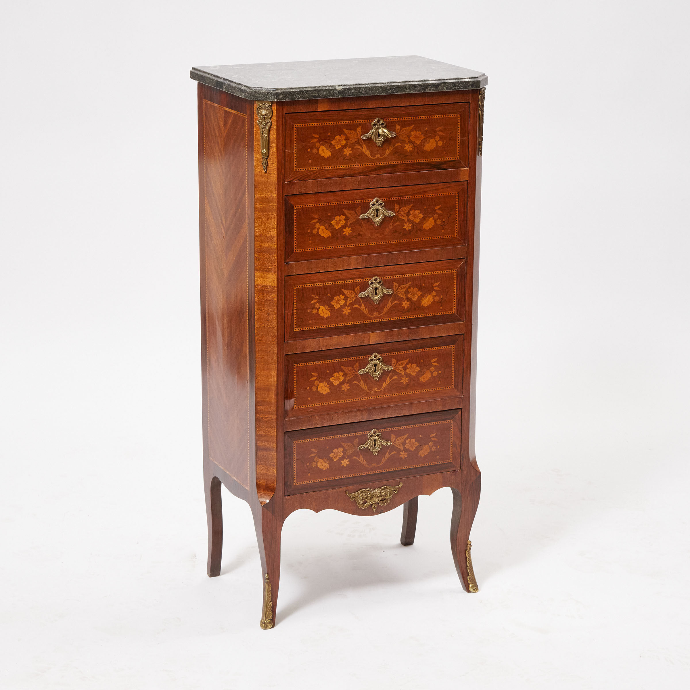 Louis XV Style Ormolu Mounted Rosewood