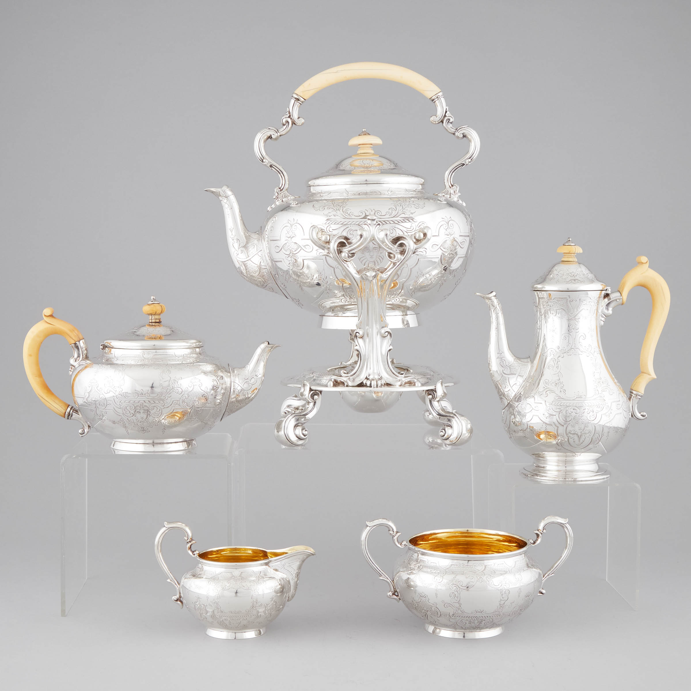 Victorian Silver Tea & Coffee Service,