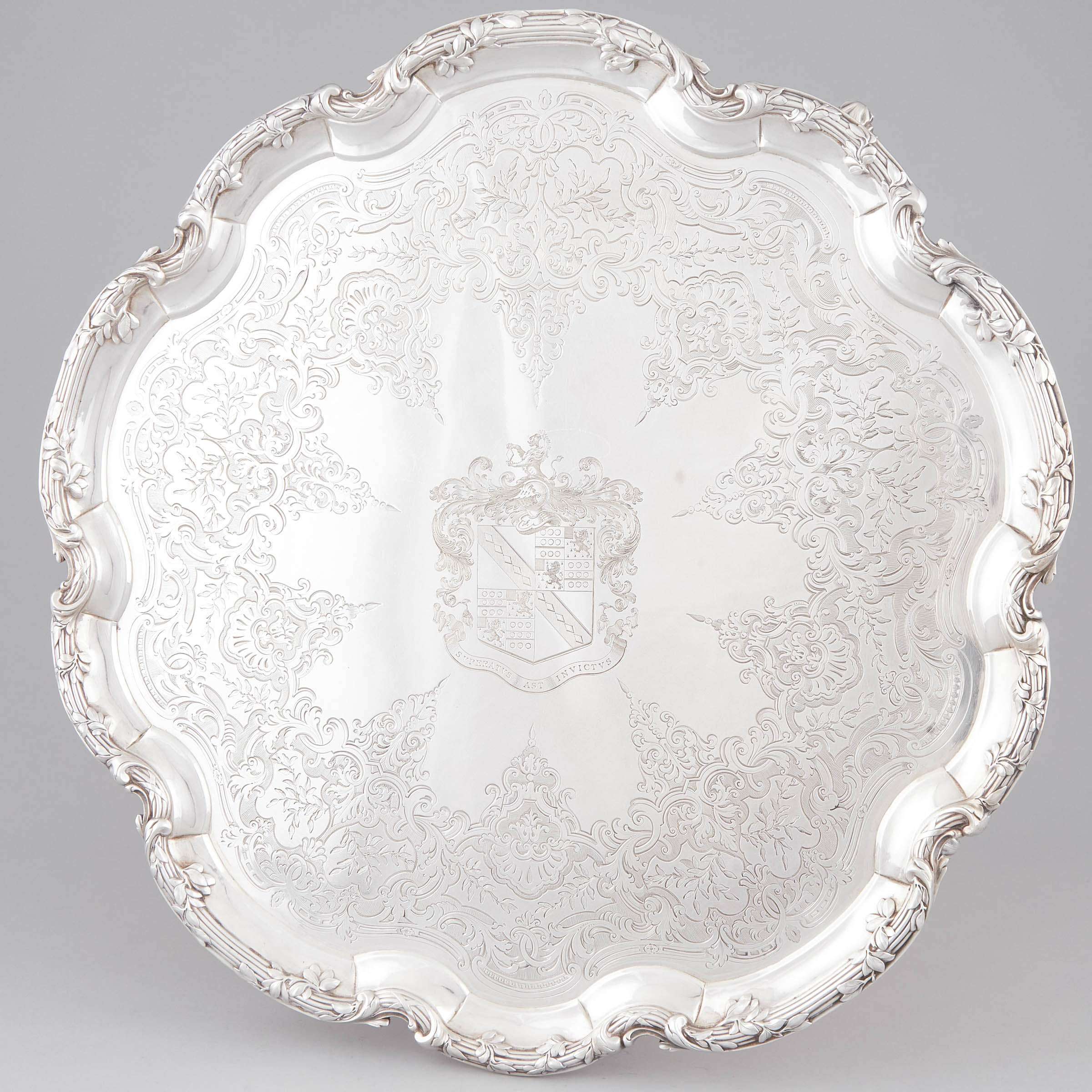Victorian Silver Large Shaped Circular