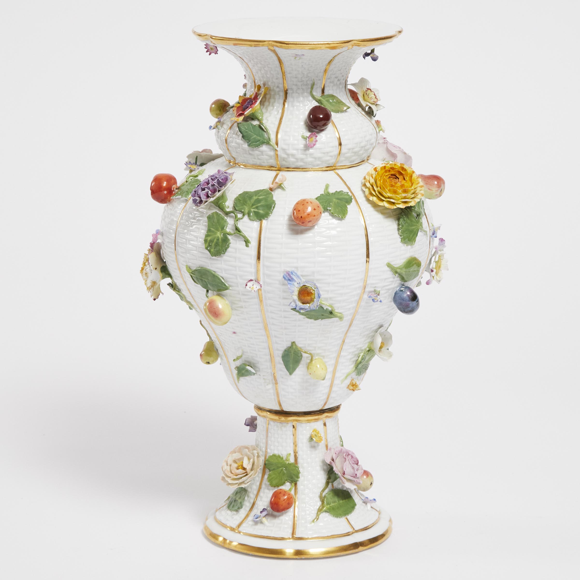 Meissen Flower and Fruit Encrusted