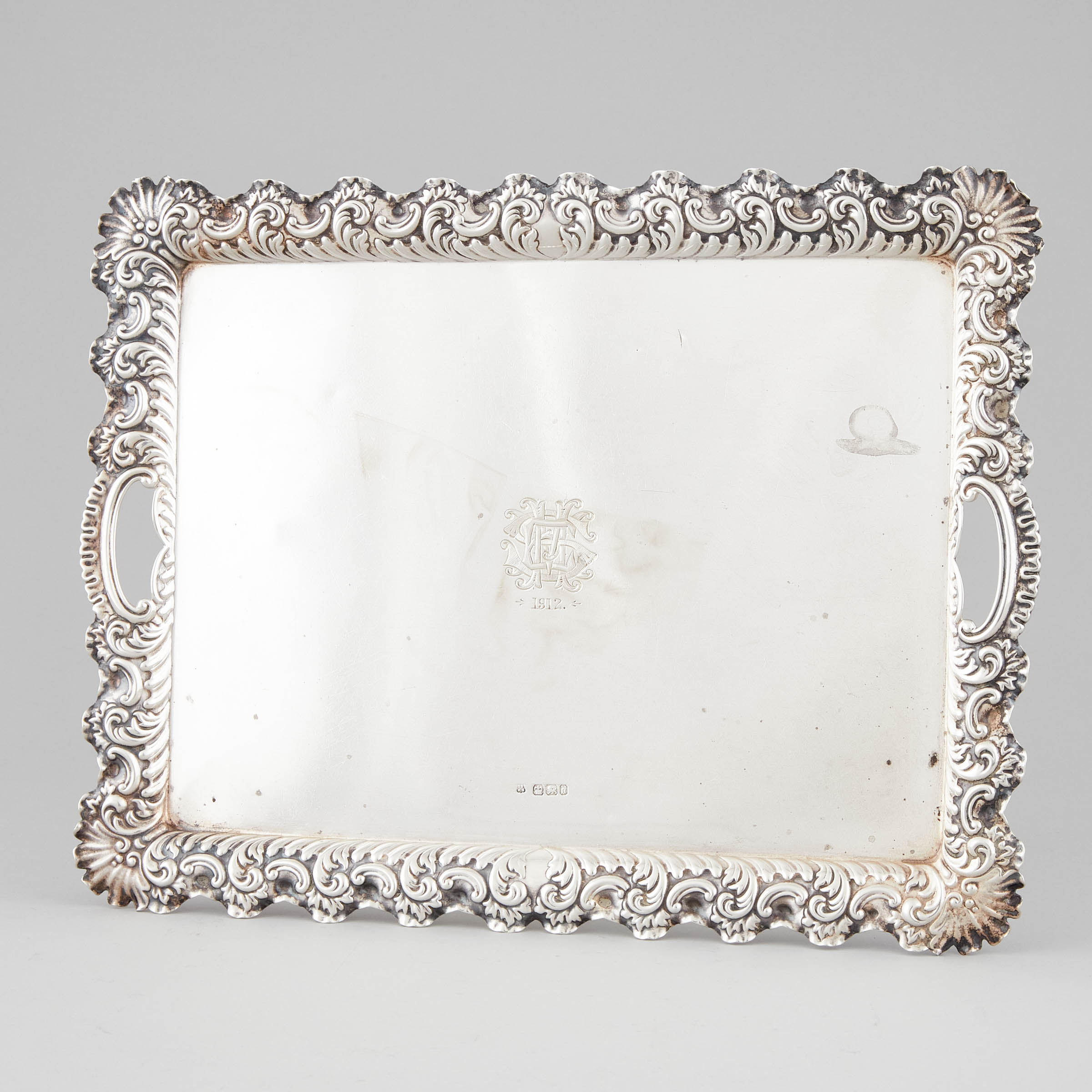 Late Victorian Silver Rectangular Two-Handled