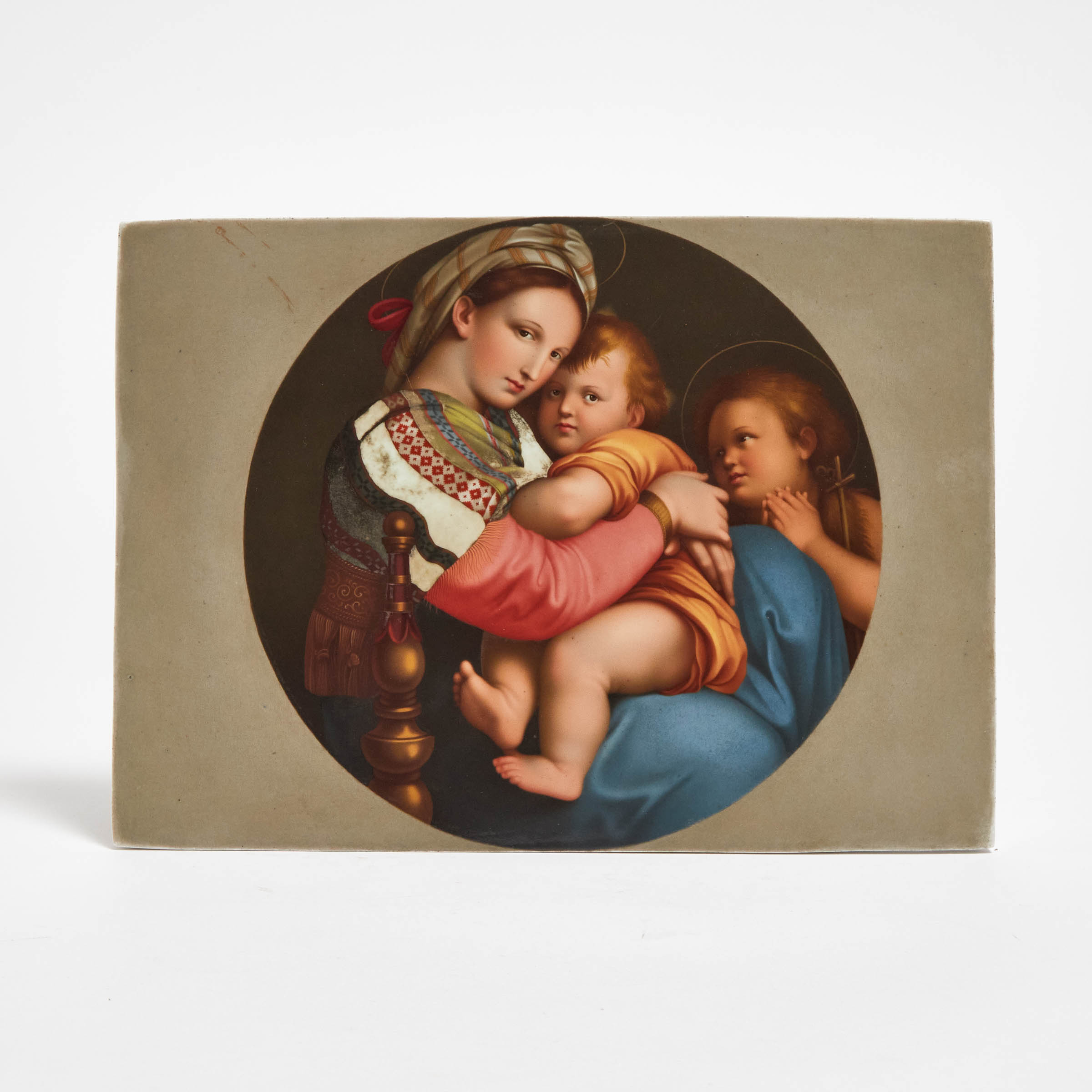 English Porcelain Rectangular Plaque