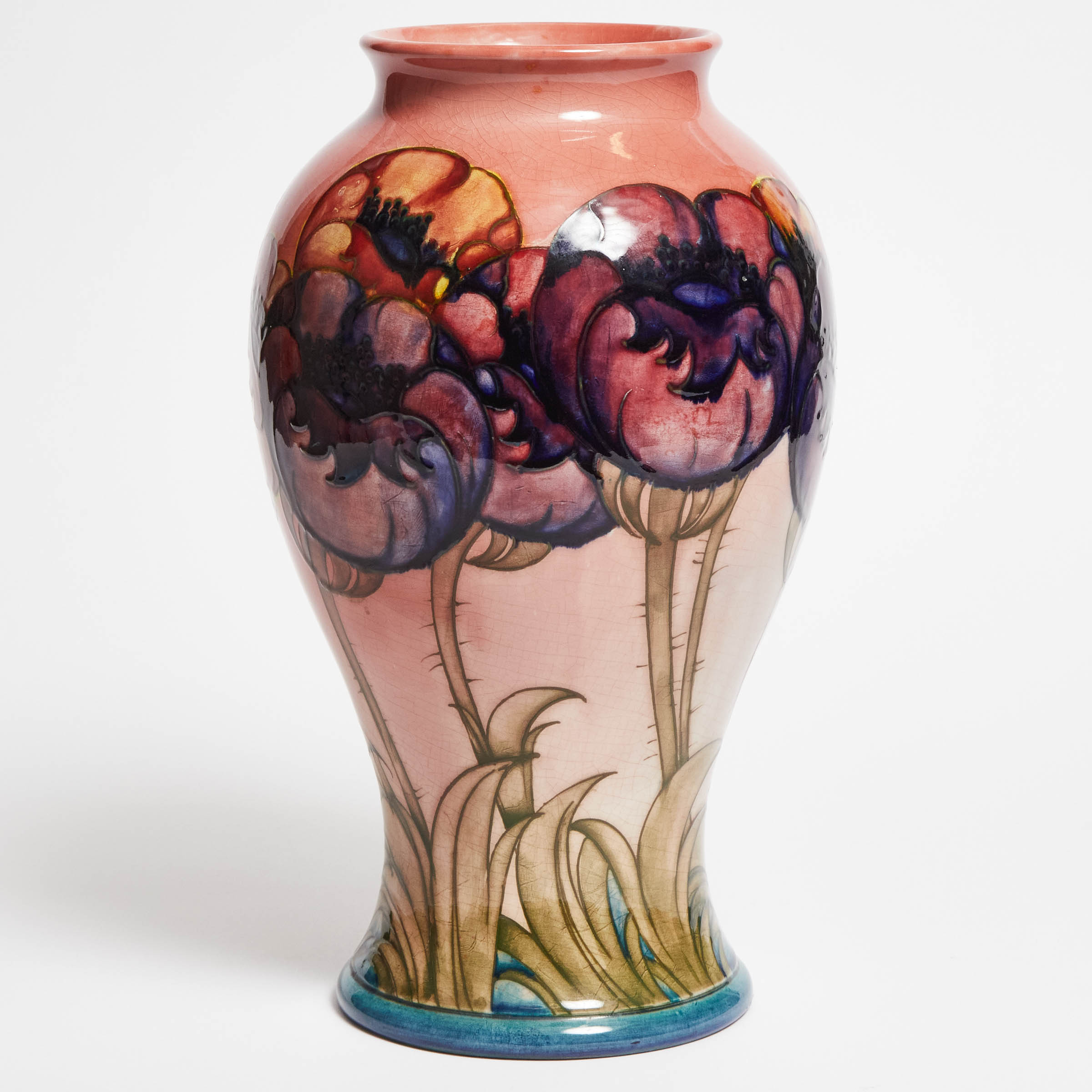 Moorcroft Flambé Poppy Vase, c.1925-30