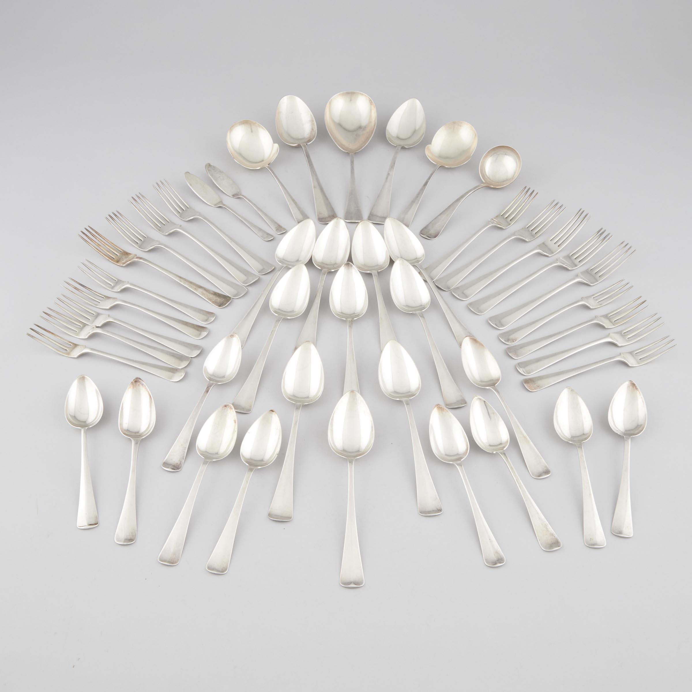 Group of Dutch Silver Flatware,