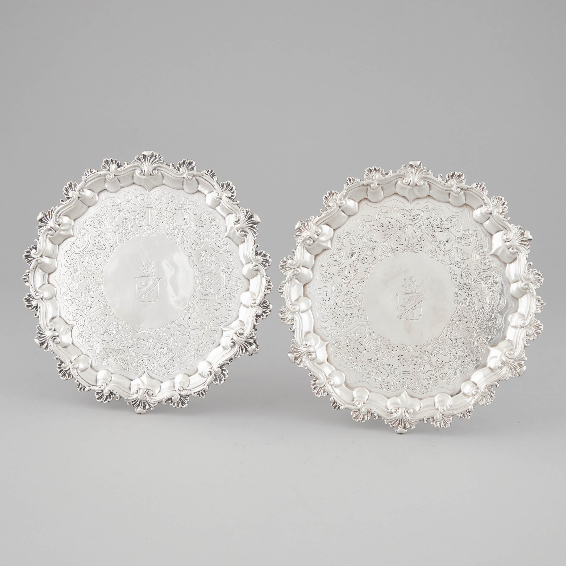 Pair of George IV Silver Shaped