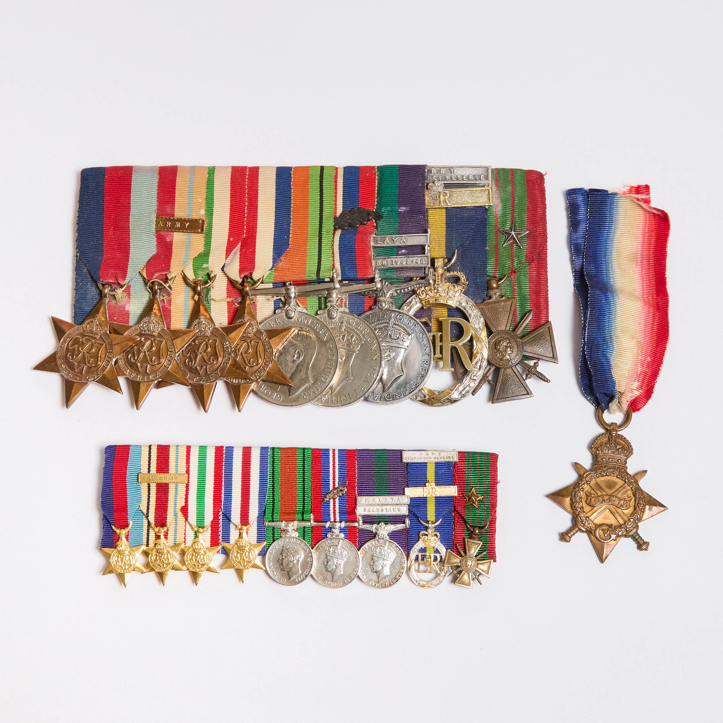 Group of Nine WWII Medals and Miniatures