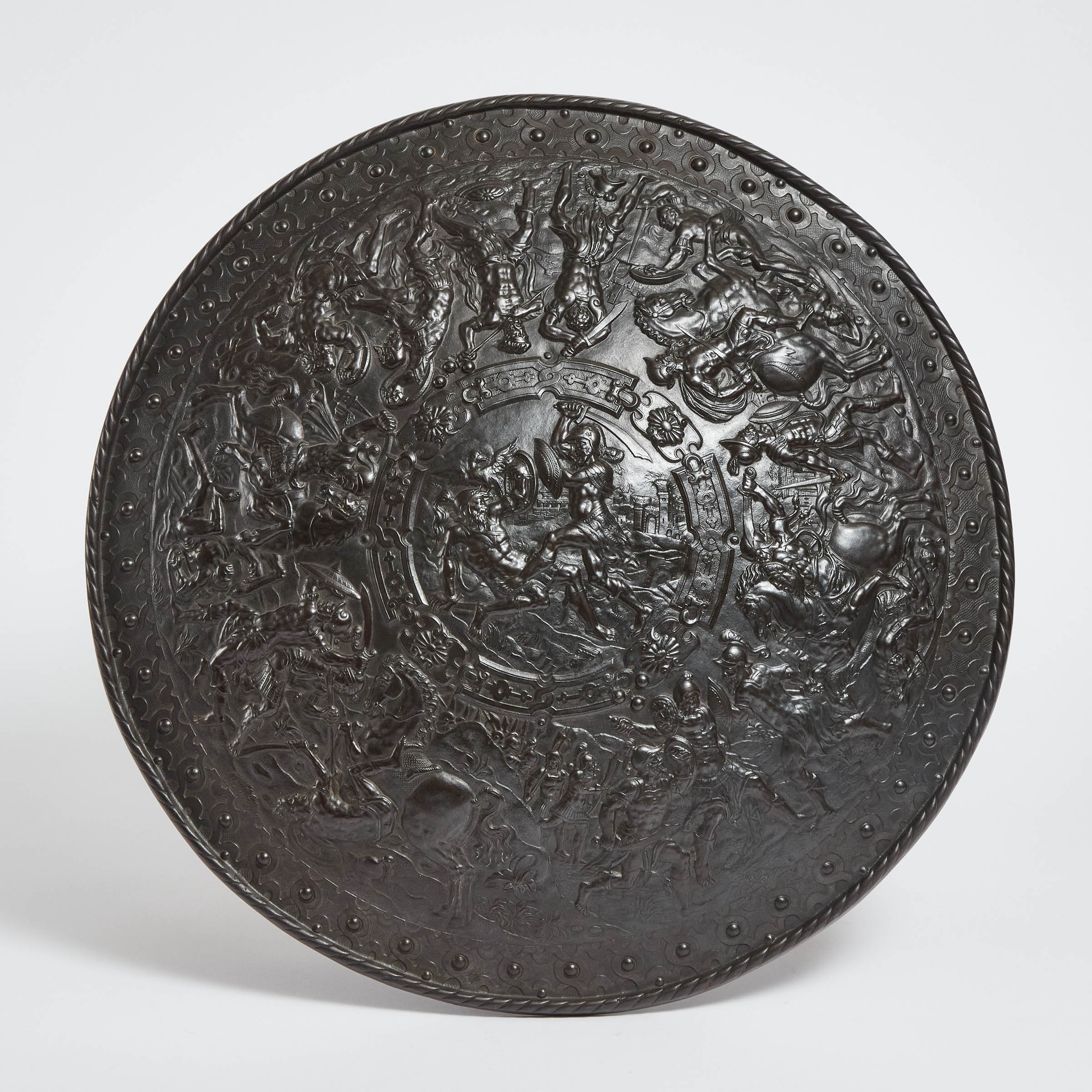 Victorian Neoclassical Bronze Shield,