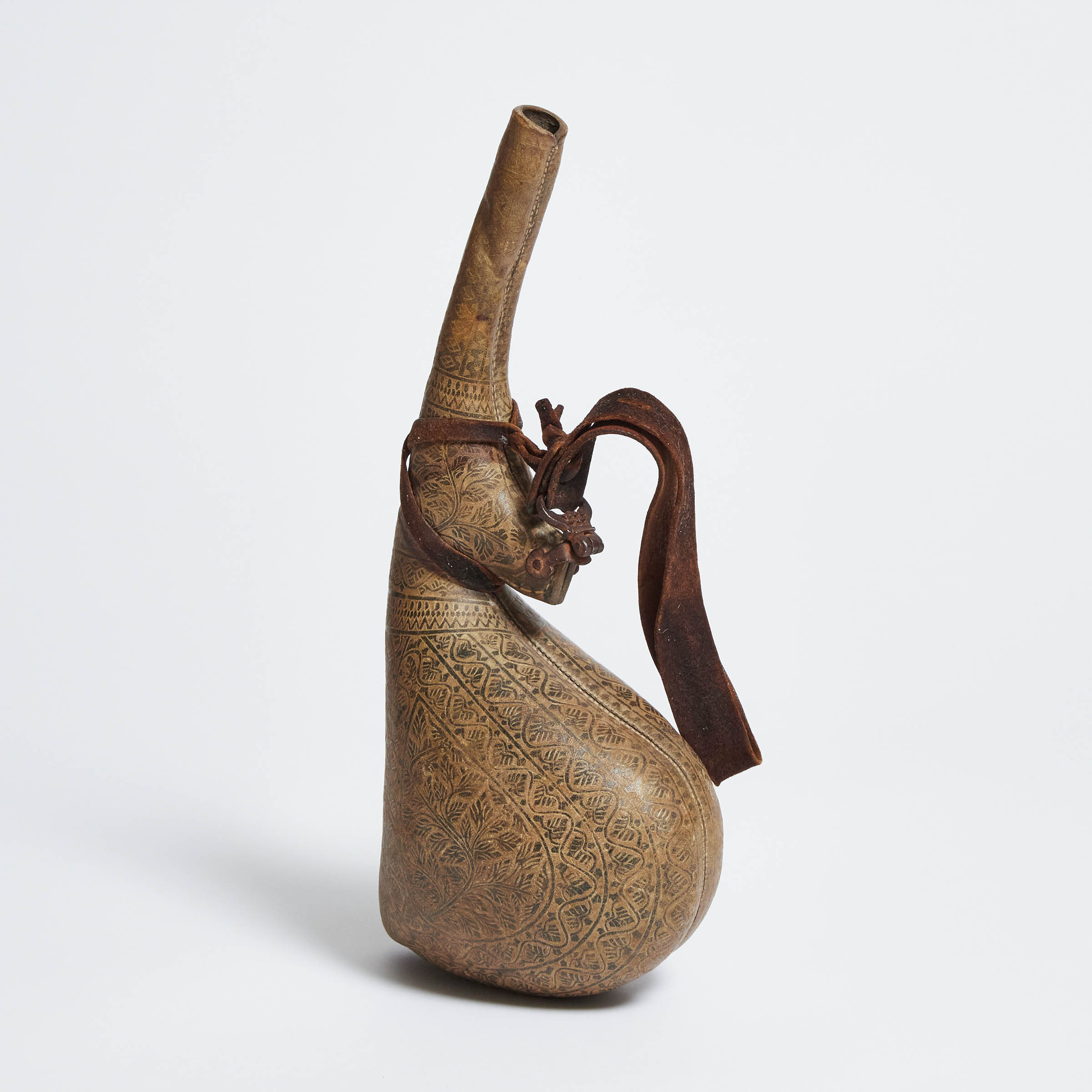 Persian Camel Scrotum Gun Powder Flask,